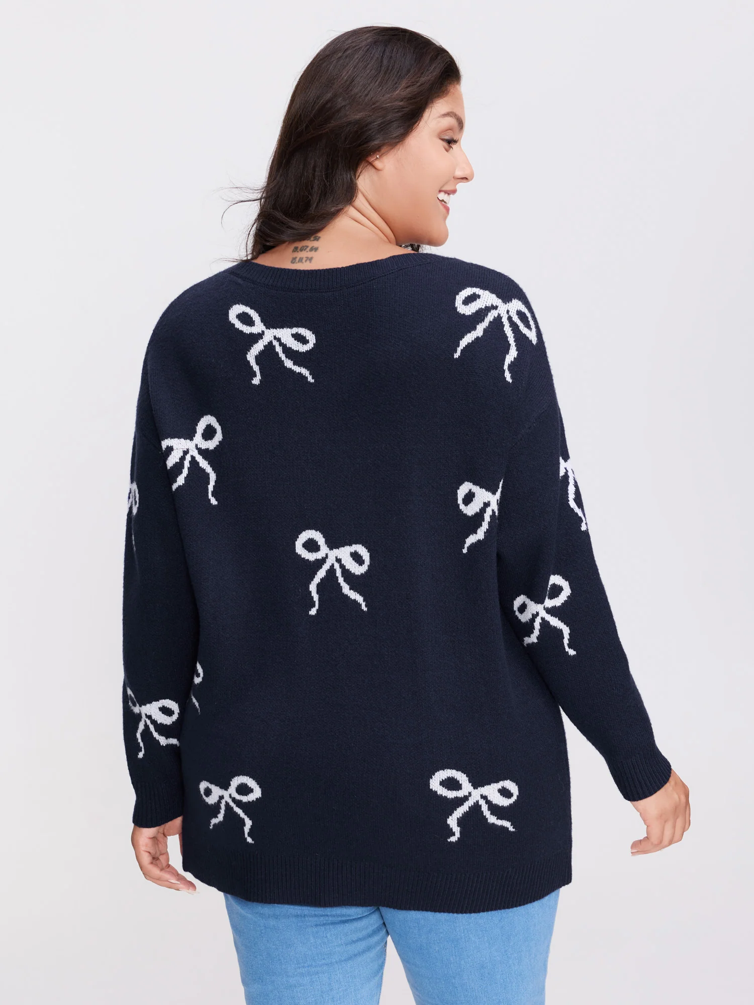 Supersoft Bowknot Boat Neckline Pullover - Image 4