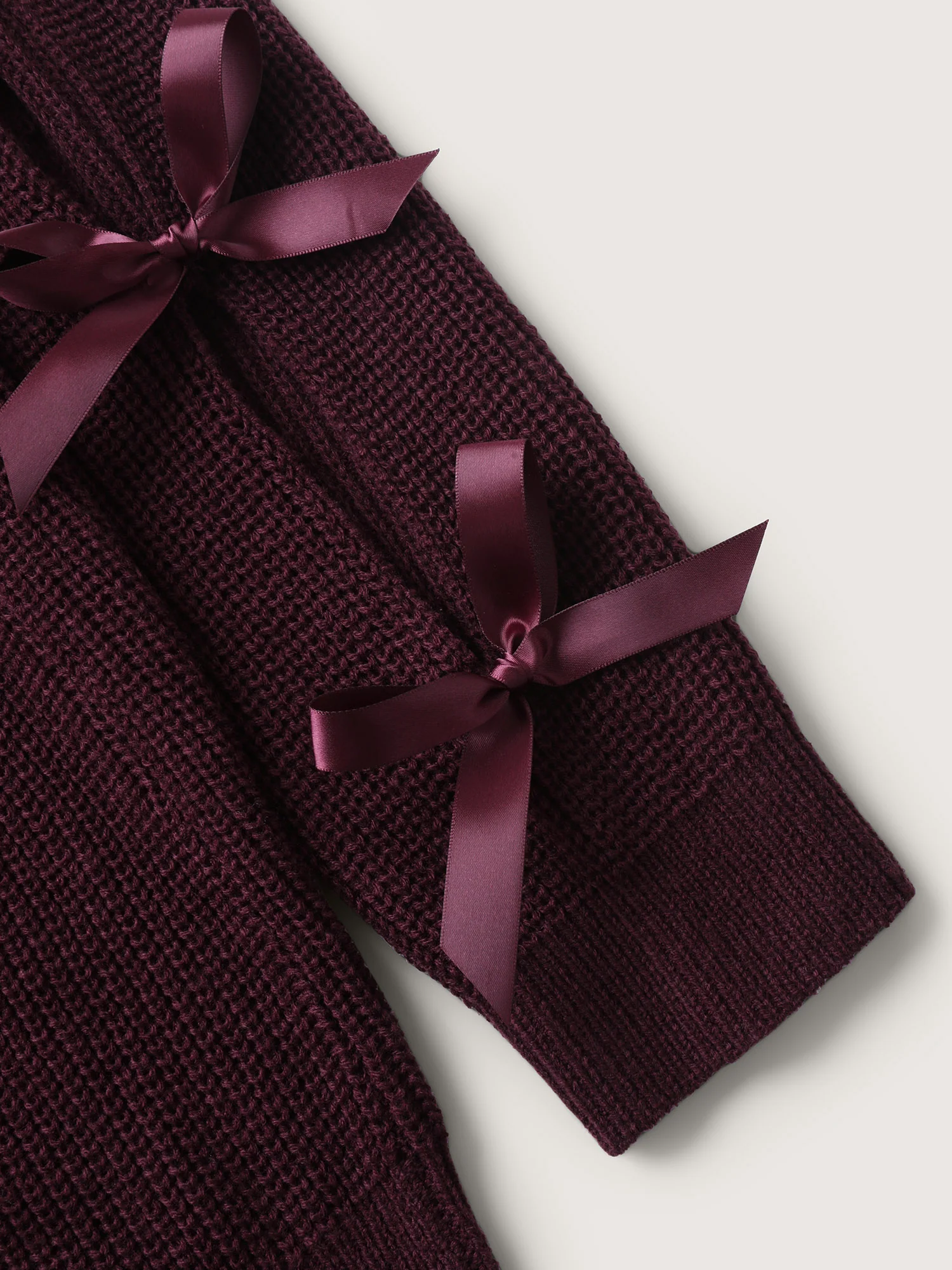 Bowknot Cut-Out Sleeve Solid Pullover - Image 6
