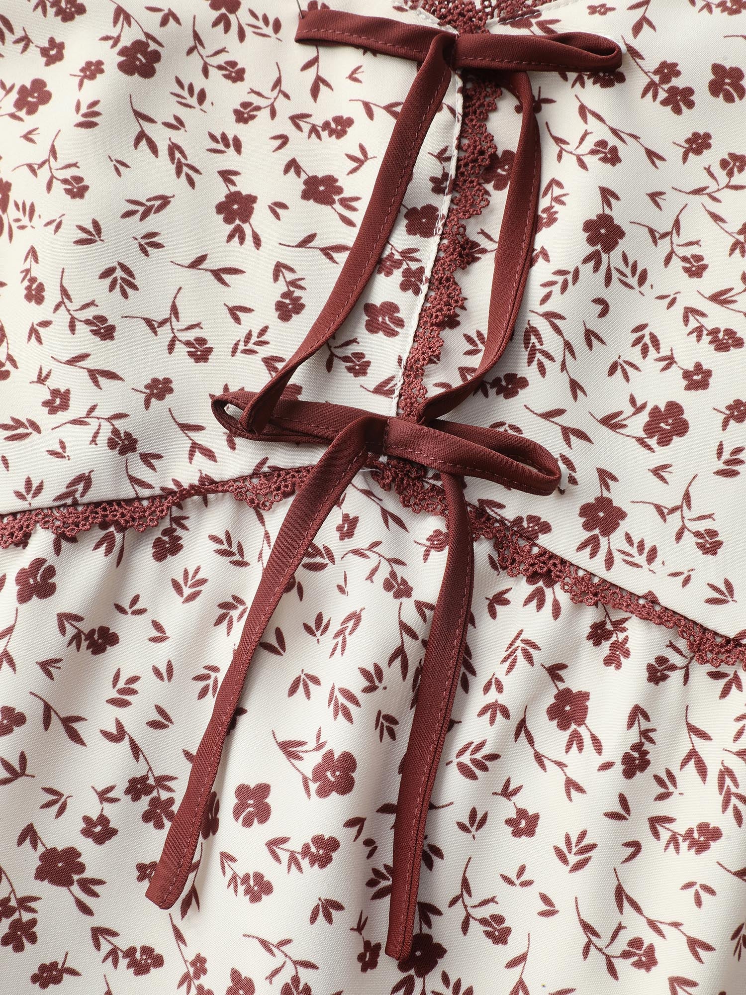Bowknot Detail Stretchy Waist-Defining Midi Dress - Image 5