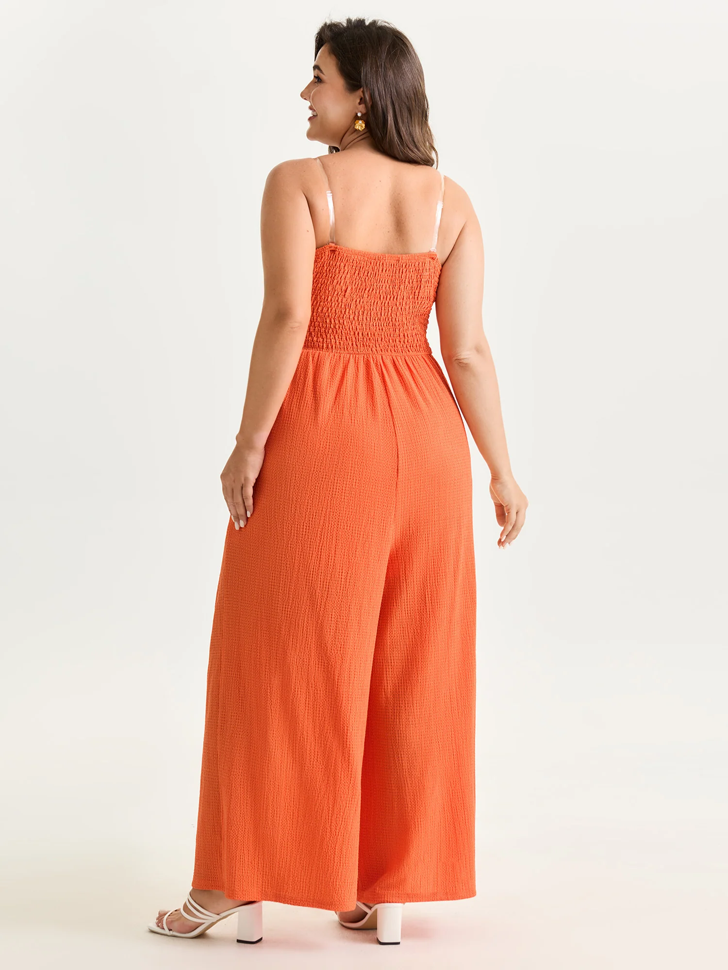 Bowknot Front Color Contrast Jumpsuit - Image 4