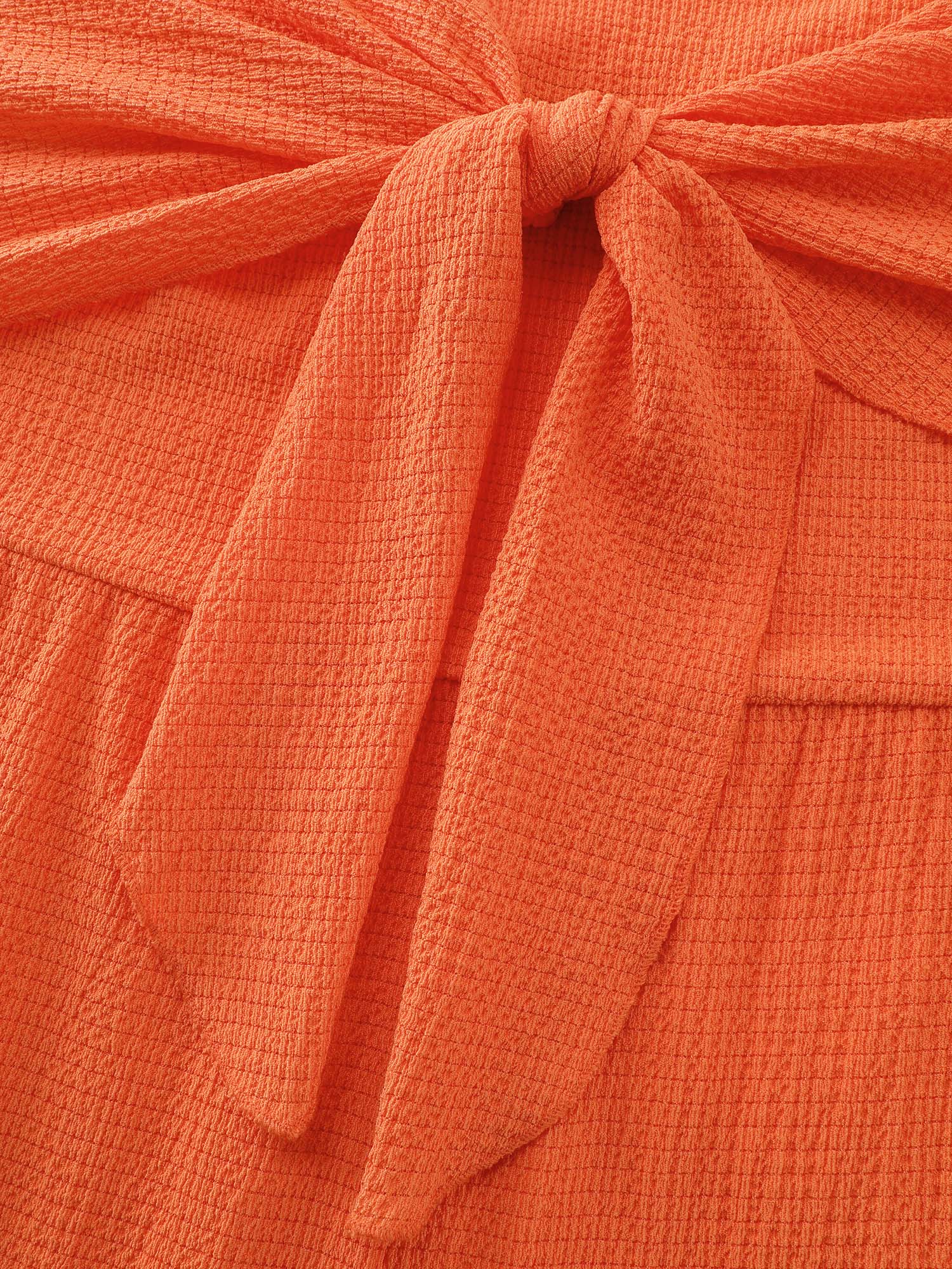 Bowknot Front Color Contrast Jumpsuit - Image 6