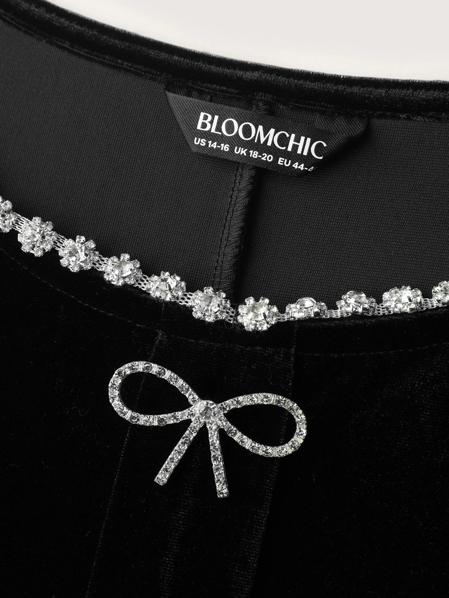 Bowknot Metallic Detail Knee-Length Dress - Image 5