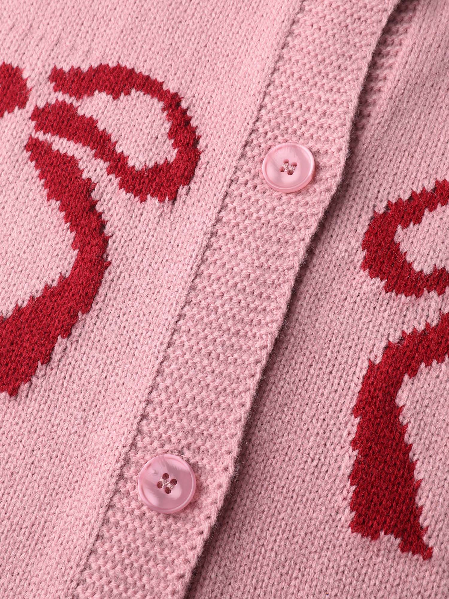 Bowknot Pattern Textured Knit Cardigan - Image 5