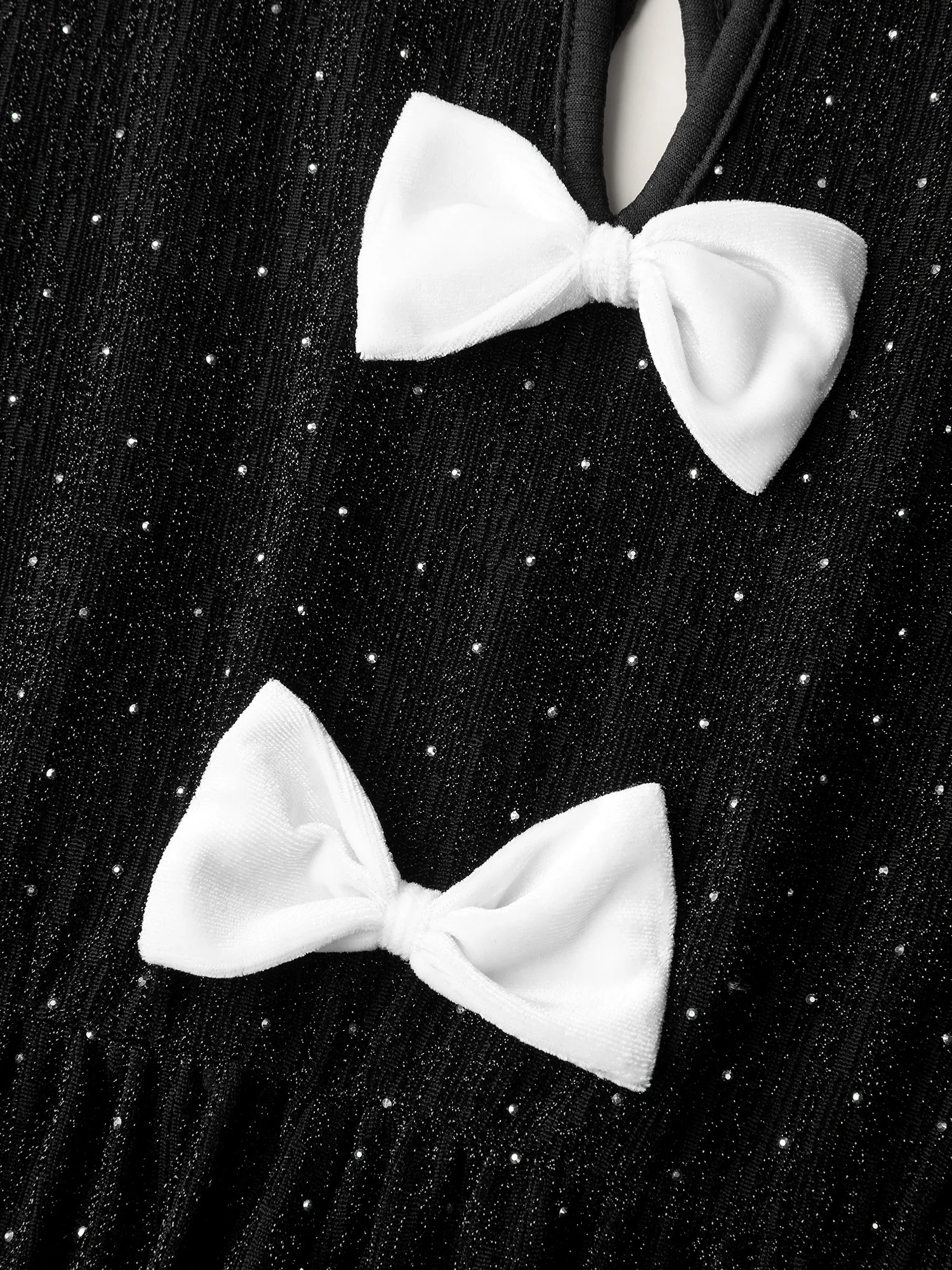 Bowknot Rhinestone Pockets Mini Dress - Image 6