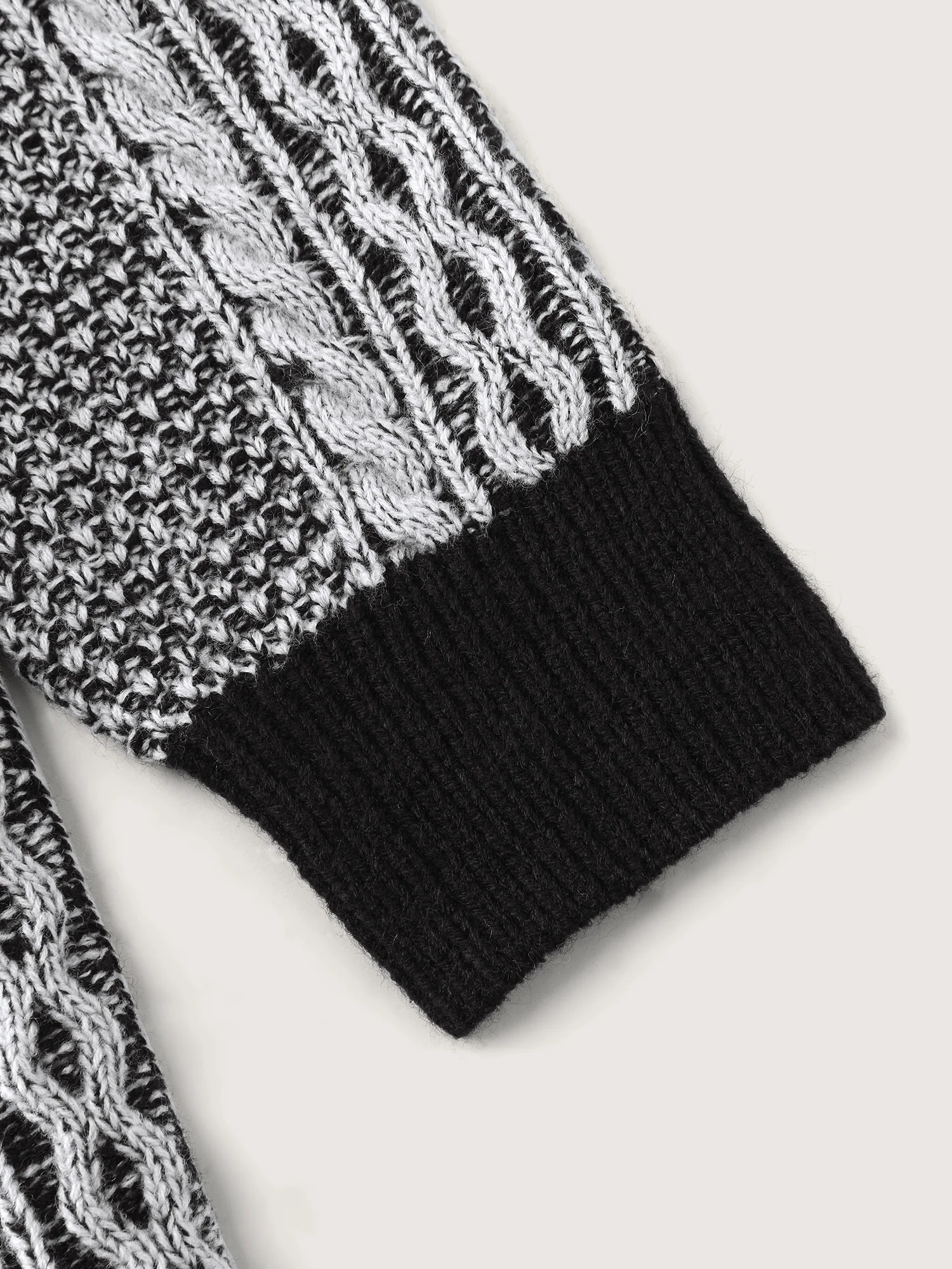 Braided Texture Button Stretchy Pockets Knit Cardigan - Image 6