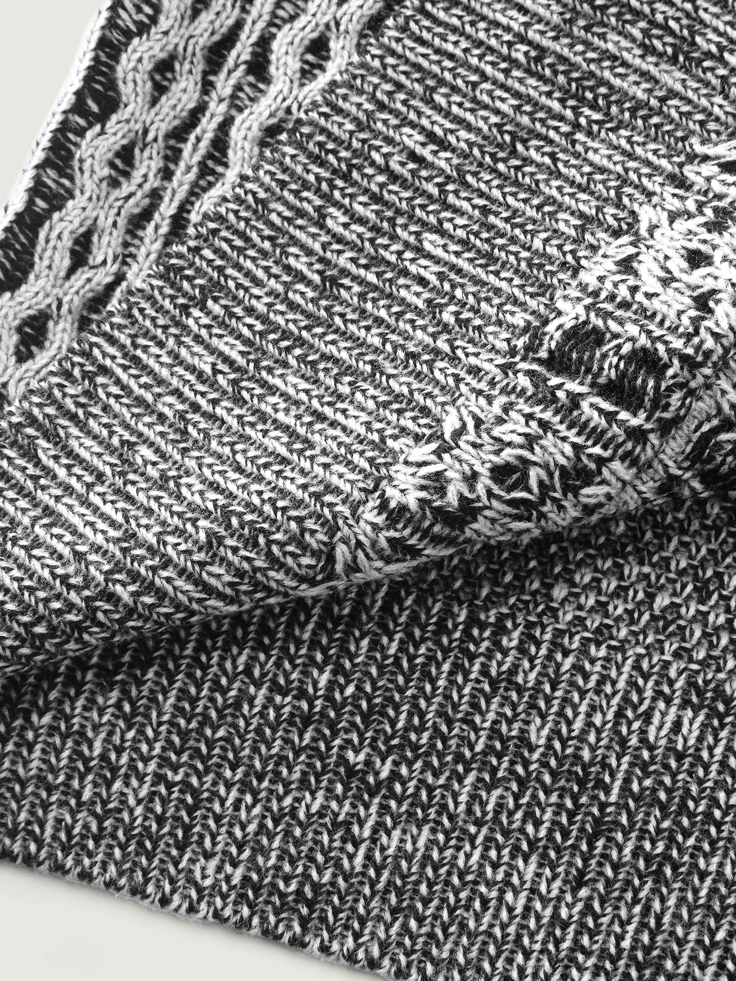Braided Texture Button Stretchy Pockets Knit Cardigan - Image 7