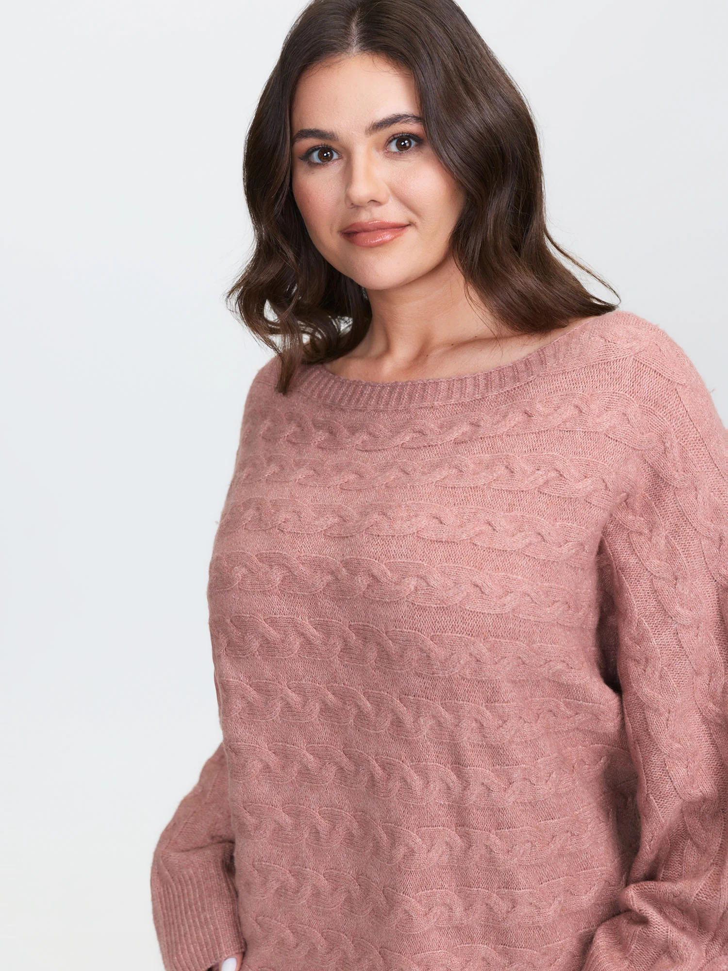 Braided Texture Dolman Sleeve Pullover - Image 4