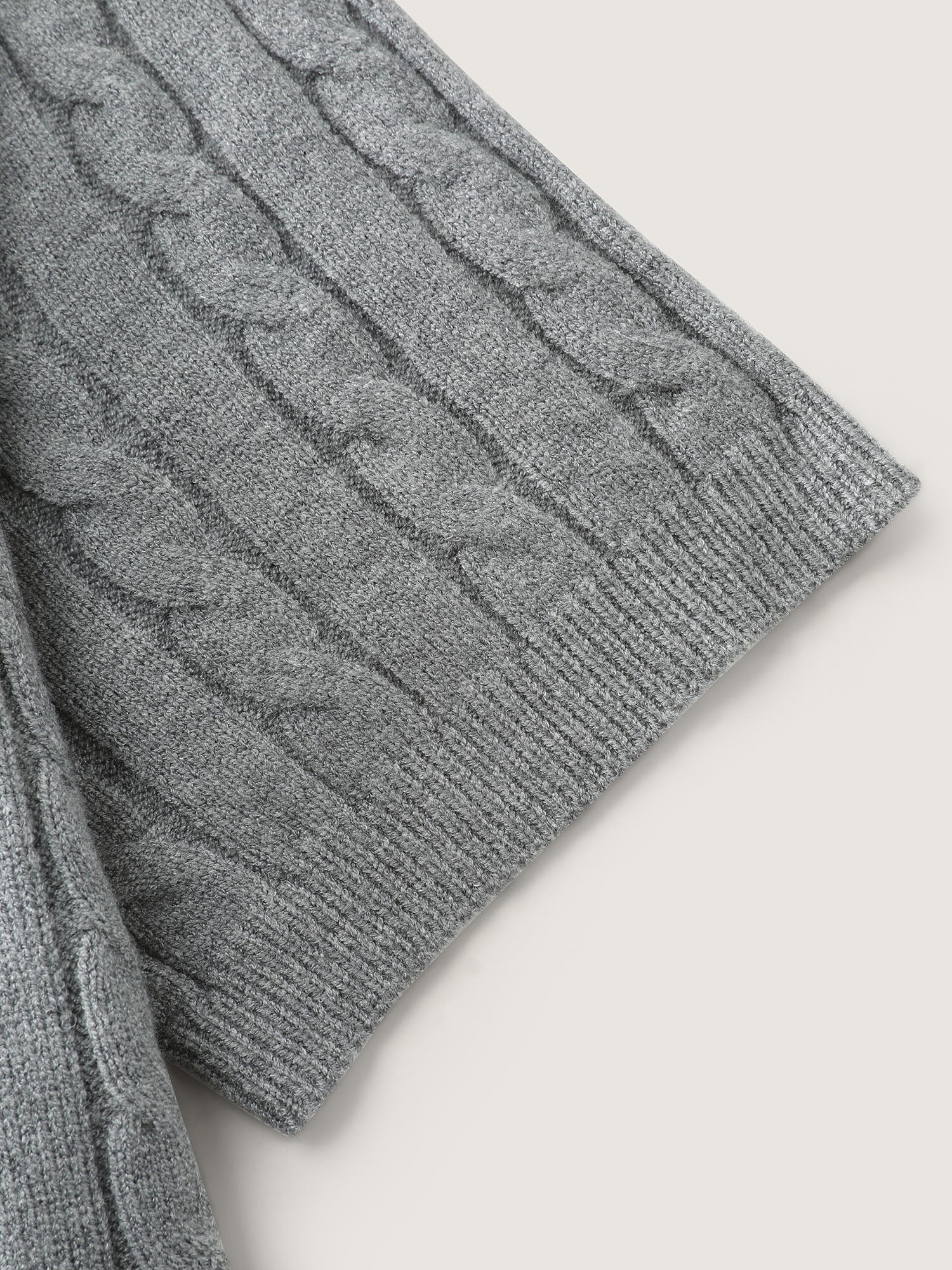 Braided Texture Round Neck Pullover - Image 6