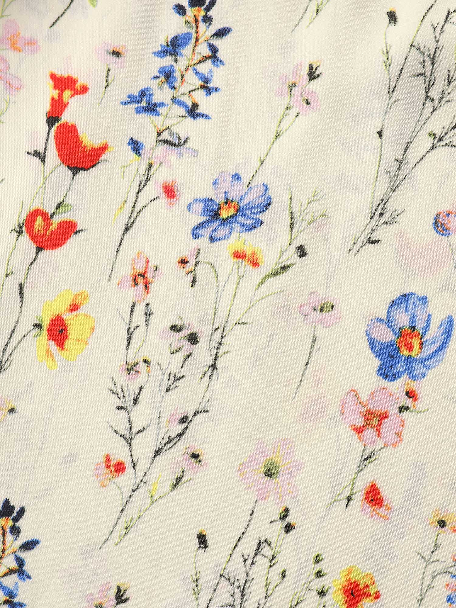 Branch Floral Print Notched Collar Blouse - Image 7