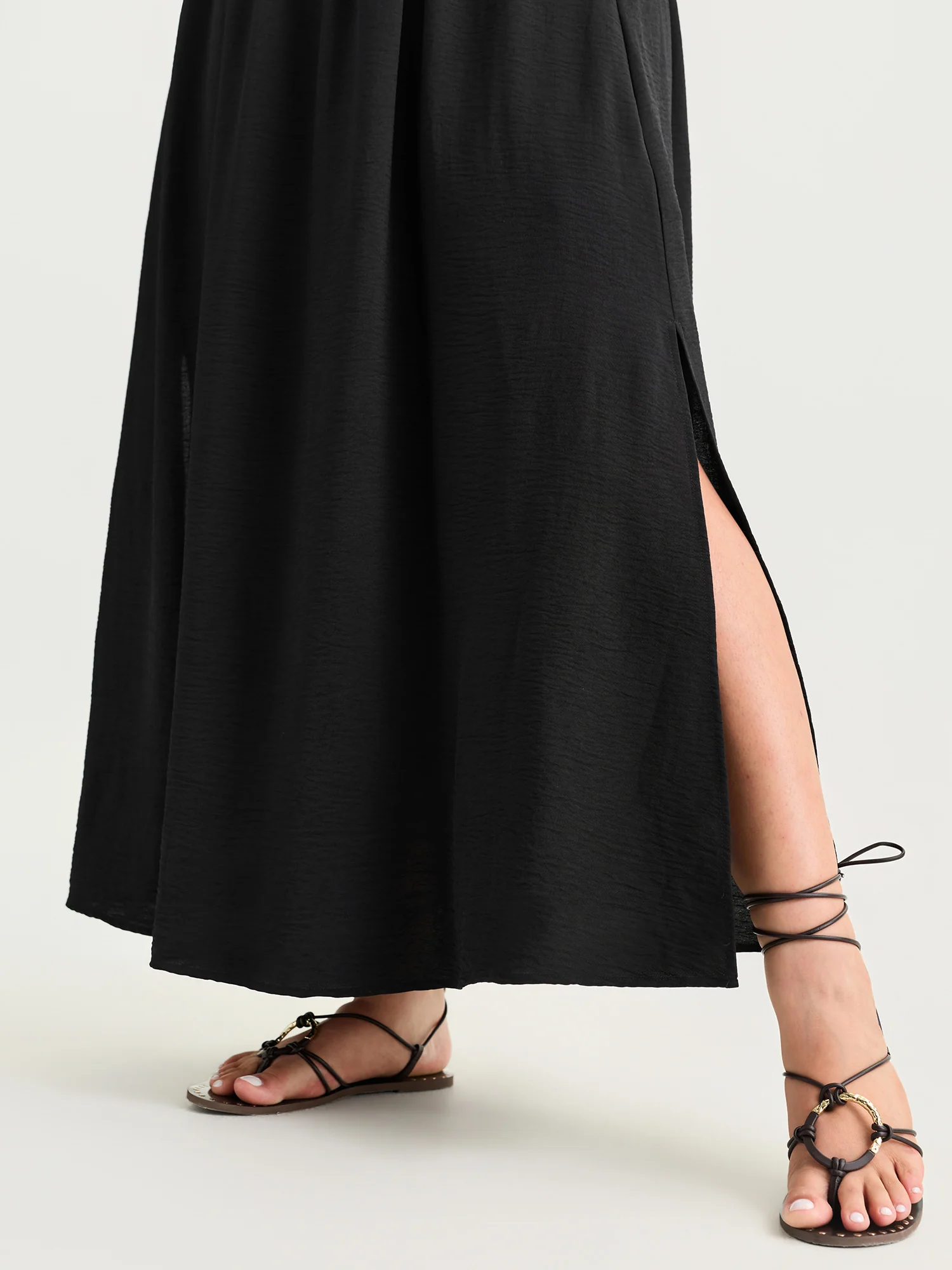 Breathable Boho Embroidered Waistband Maxi Dress - Image 3