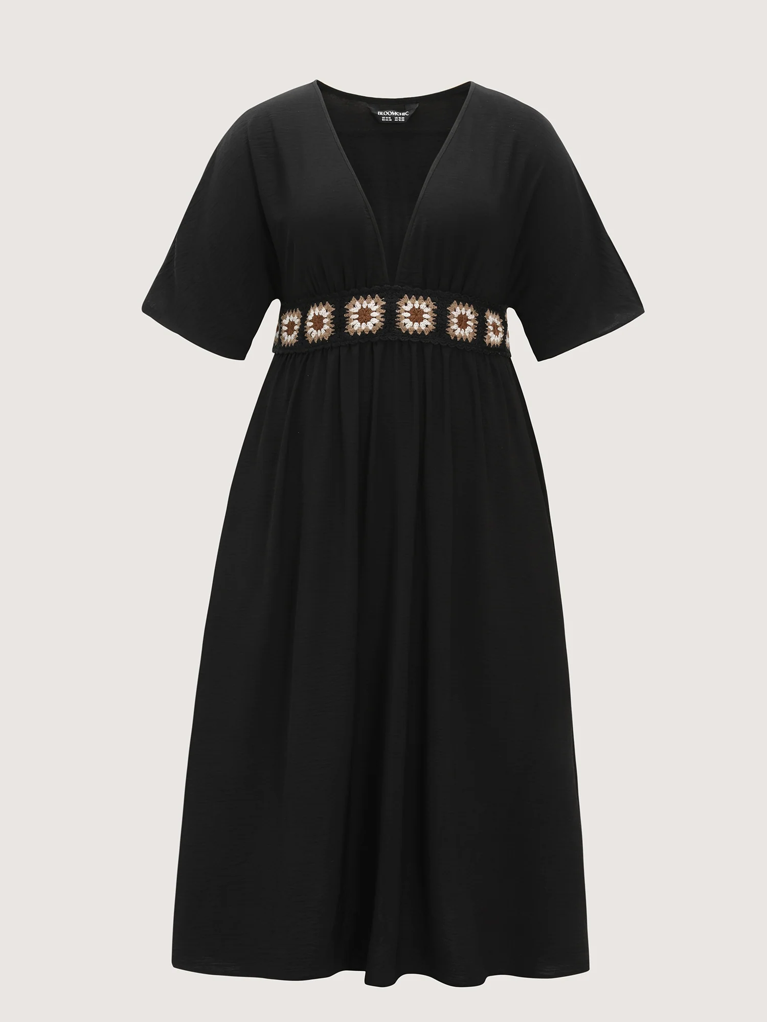 Breathable Boho Embroidered Waistband Maxi Dress - Image 5