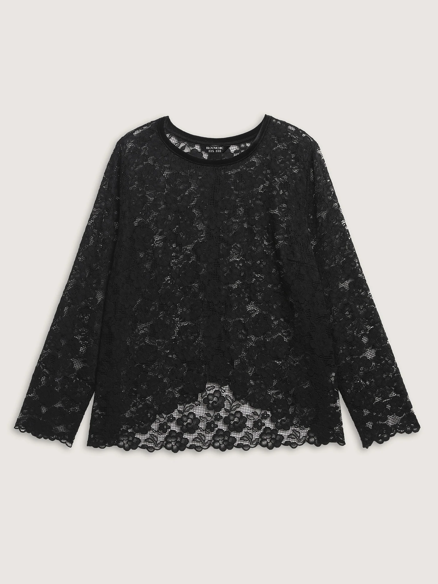 Breathable Lace Button Back Sheer Blouse - Image 8