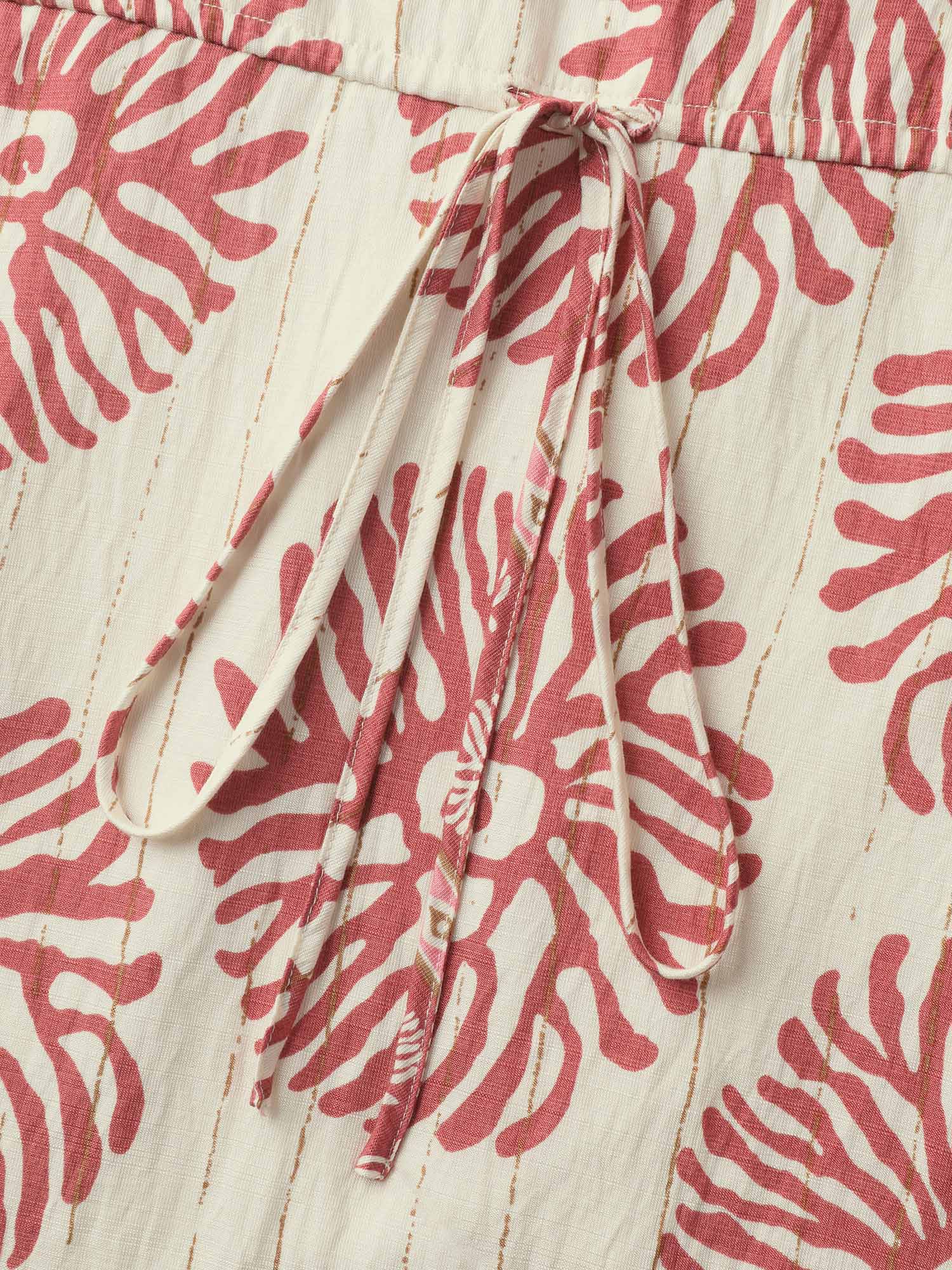 Breezy Boho Print Drawstring Waist Midi Dress - Image 6