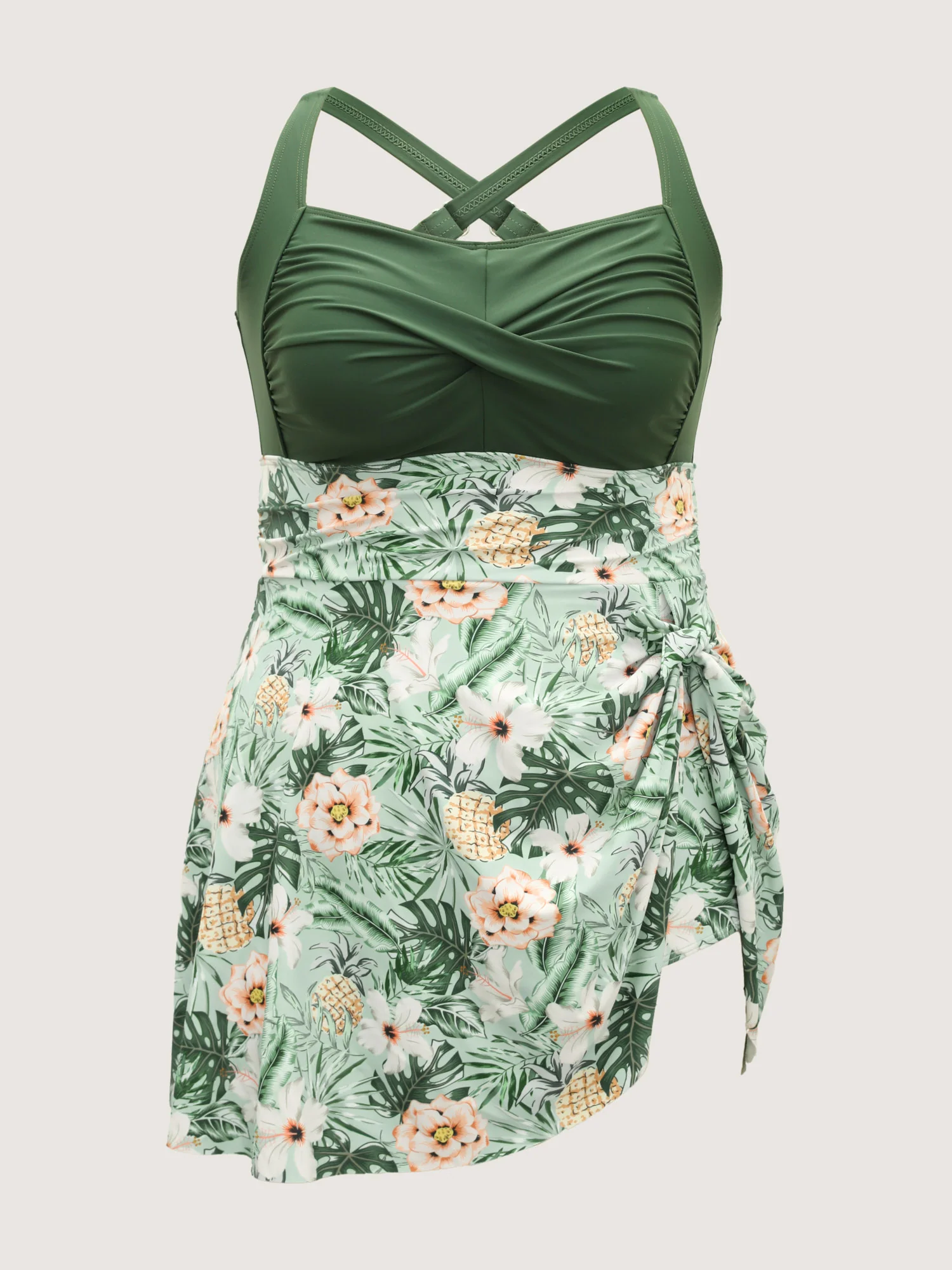 Breezy Floral Knotted Twist Swim Dress - Image 7