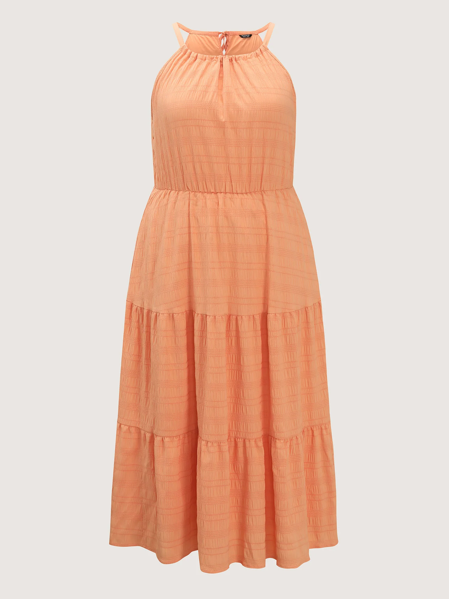 Breezy Halter-Neckline Tiered Midi Dress - Image 7