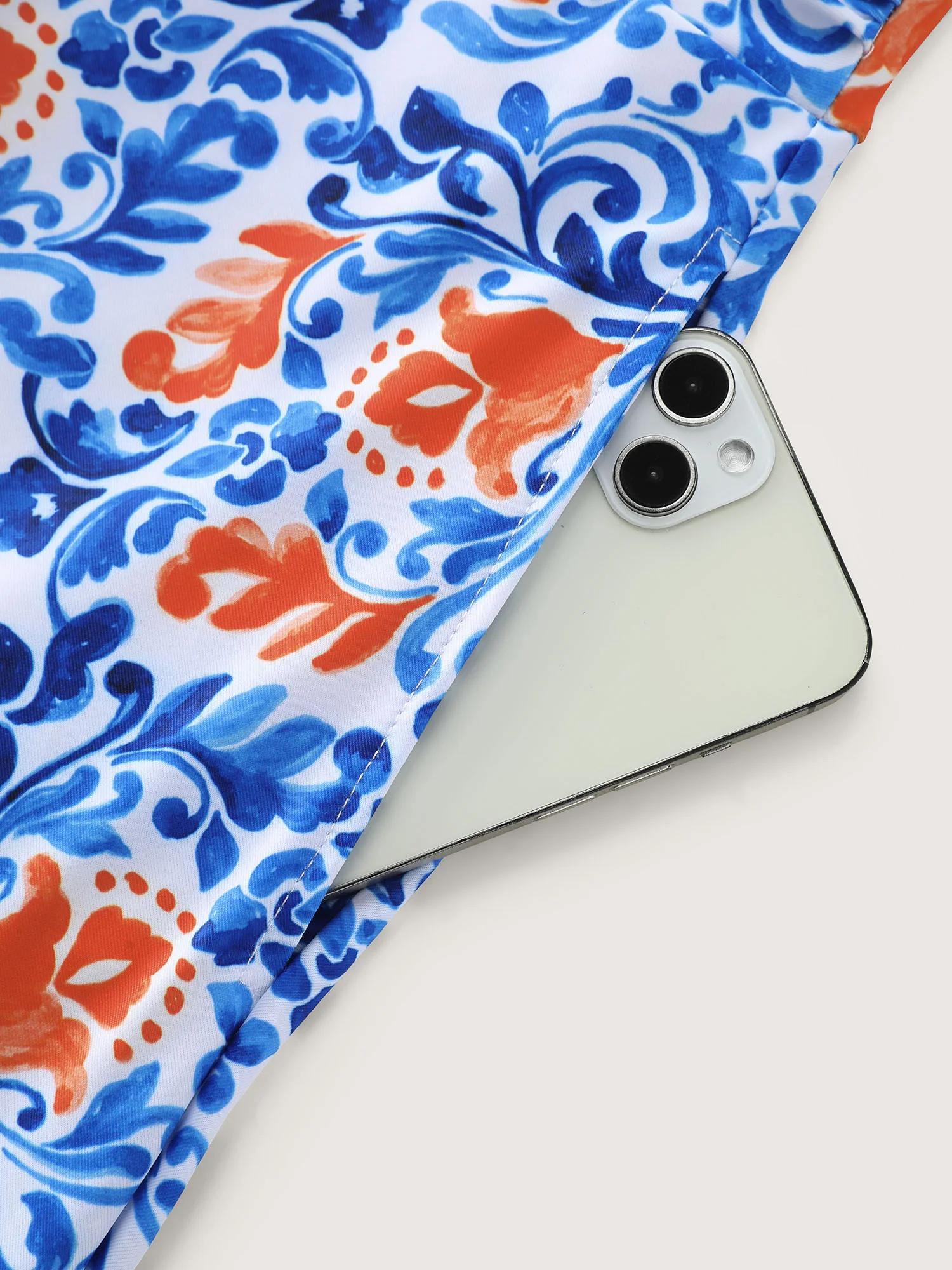 Breezy Print Pocket Surplice Swim Dress - Image 11