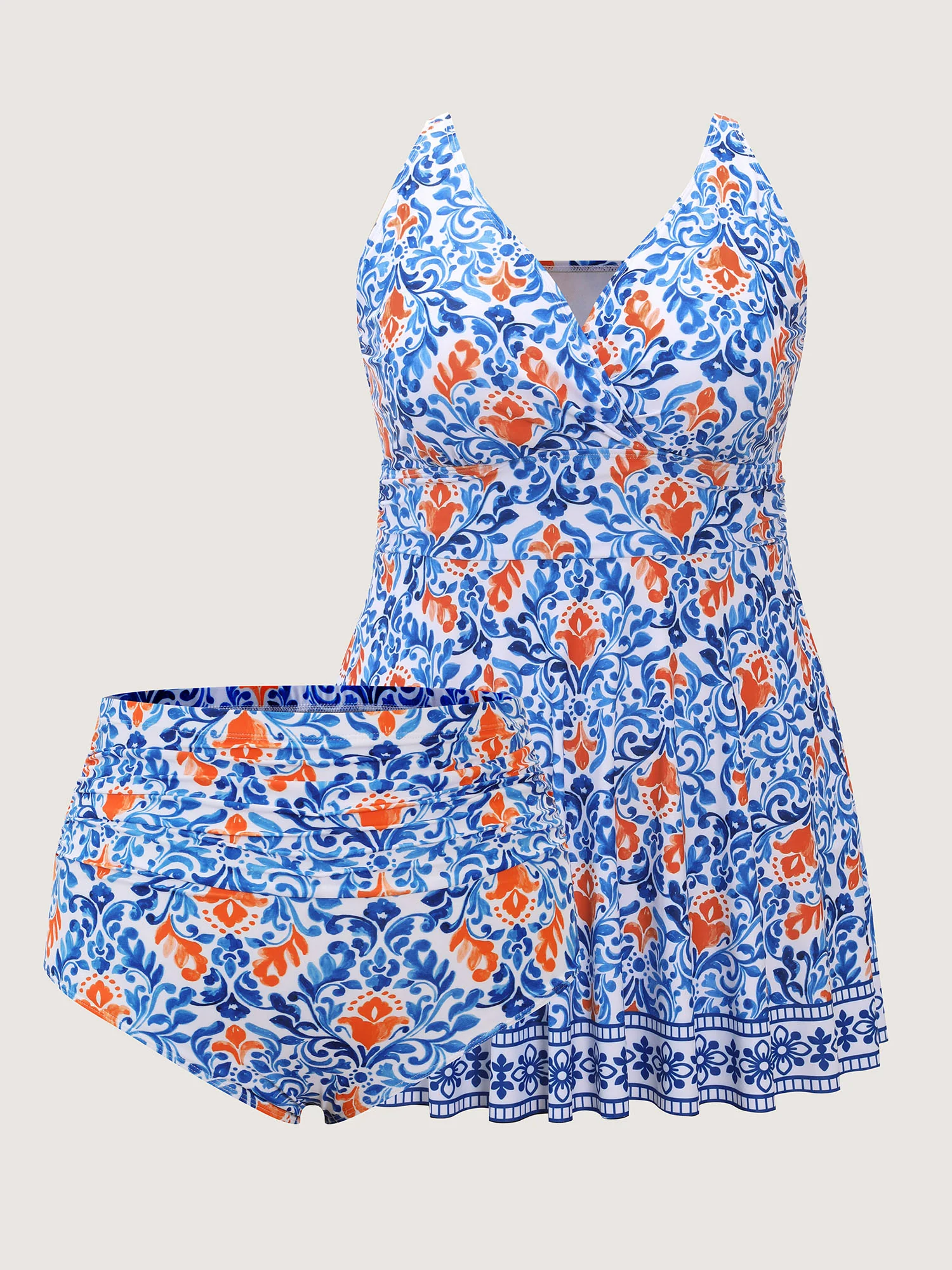 Breezy Print Pocket Surplice Swim Dress - Image 6