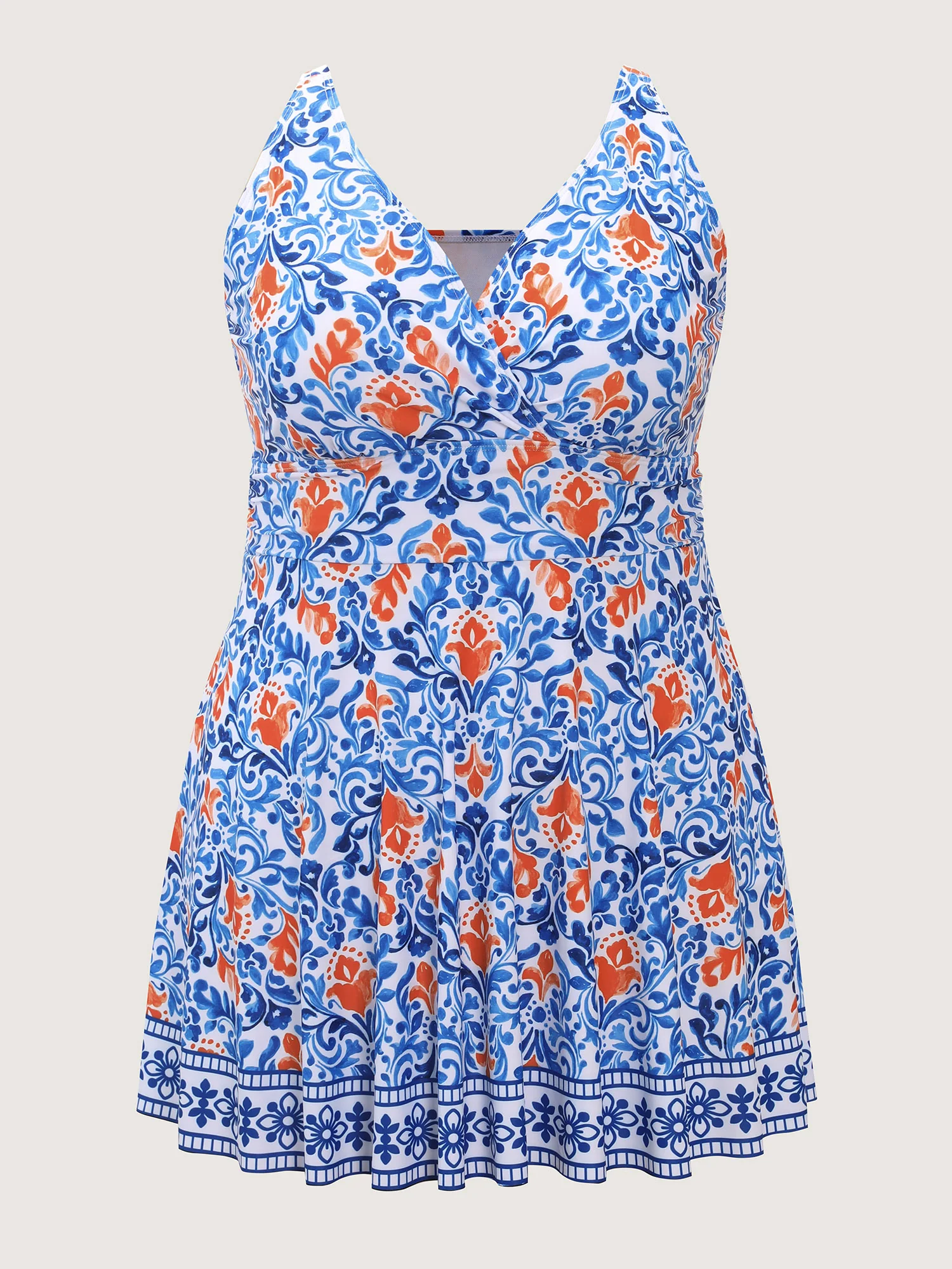 Breezy Print Pocket Surplice Swim Dress - Image 7
