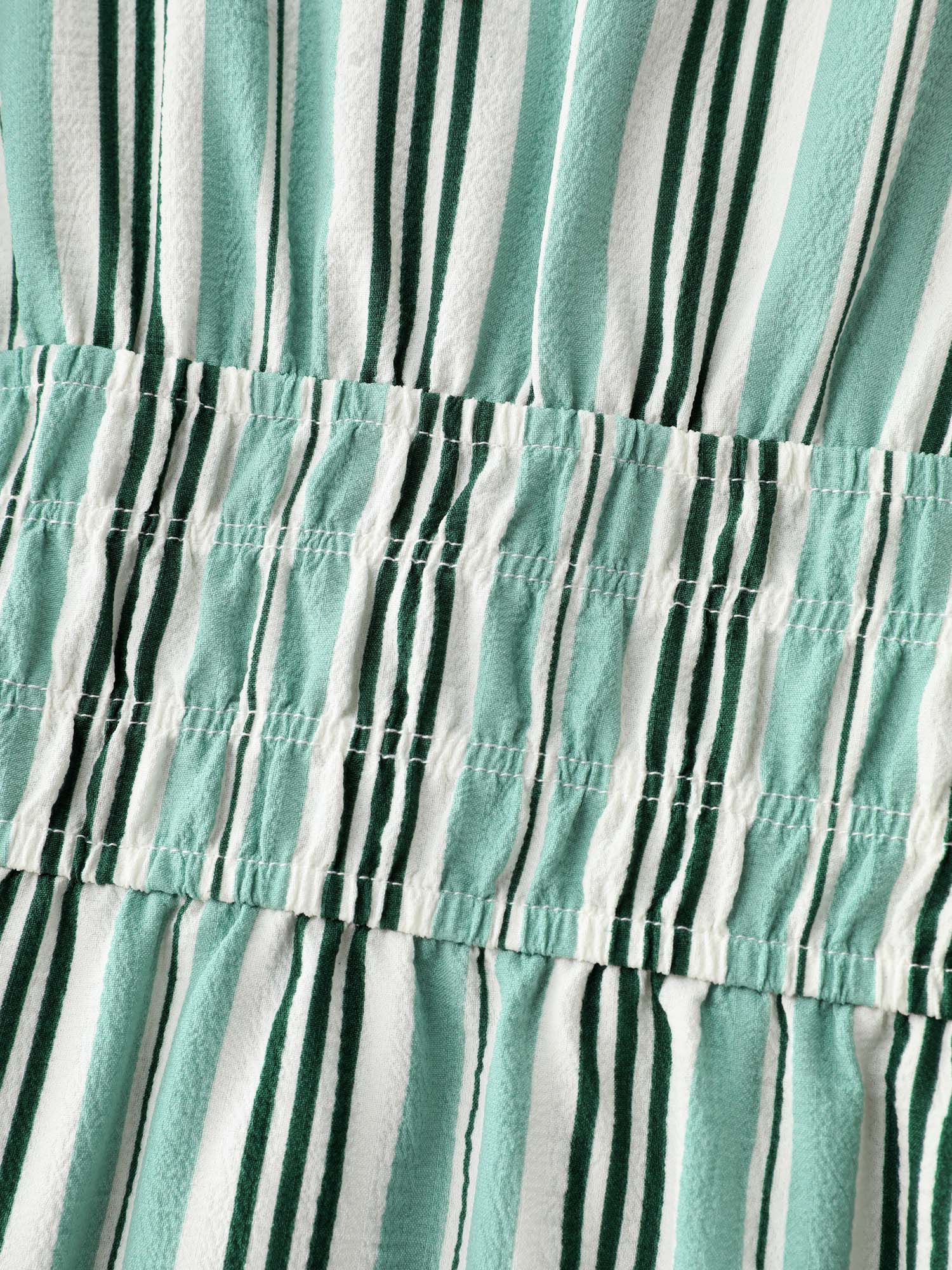 Breezy Stripe Print Pockets Mini Dress - Image 5