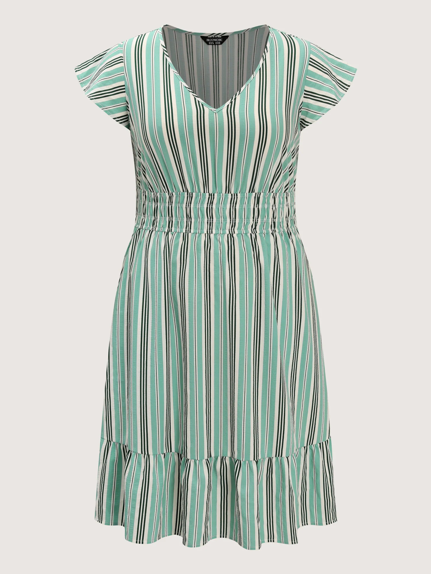 Breezy Stripe Print Pockets Mini Dress - Image 7