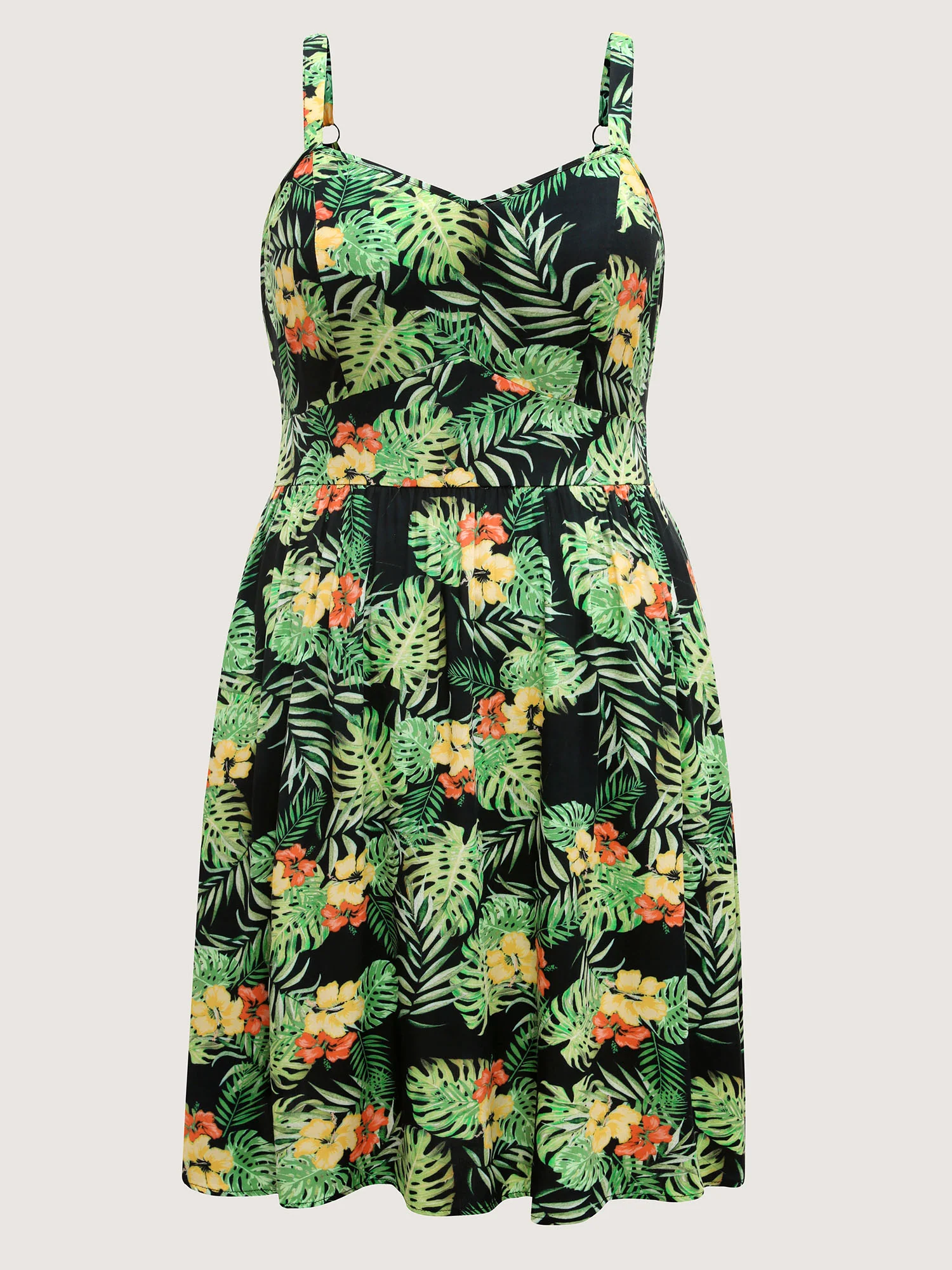 Breezy Tropics Shirred Waist Midi Dress - Image 7
