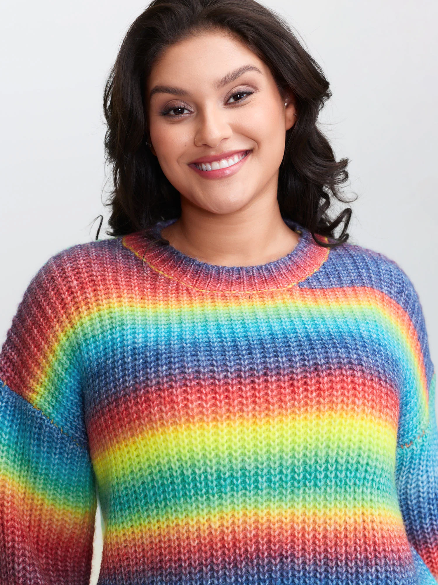 Bright and Cozy Stripe Heather Pullover - Image 2