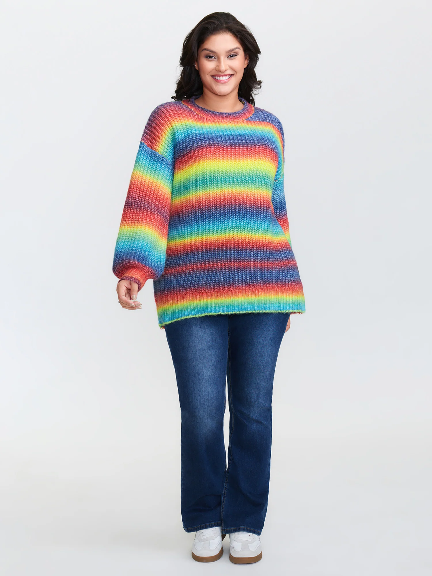 Bright and Cozy Stripe Heather Pullover - Image 3