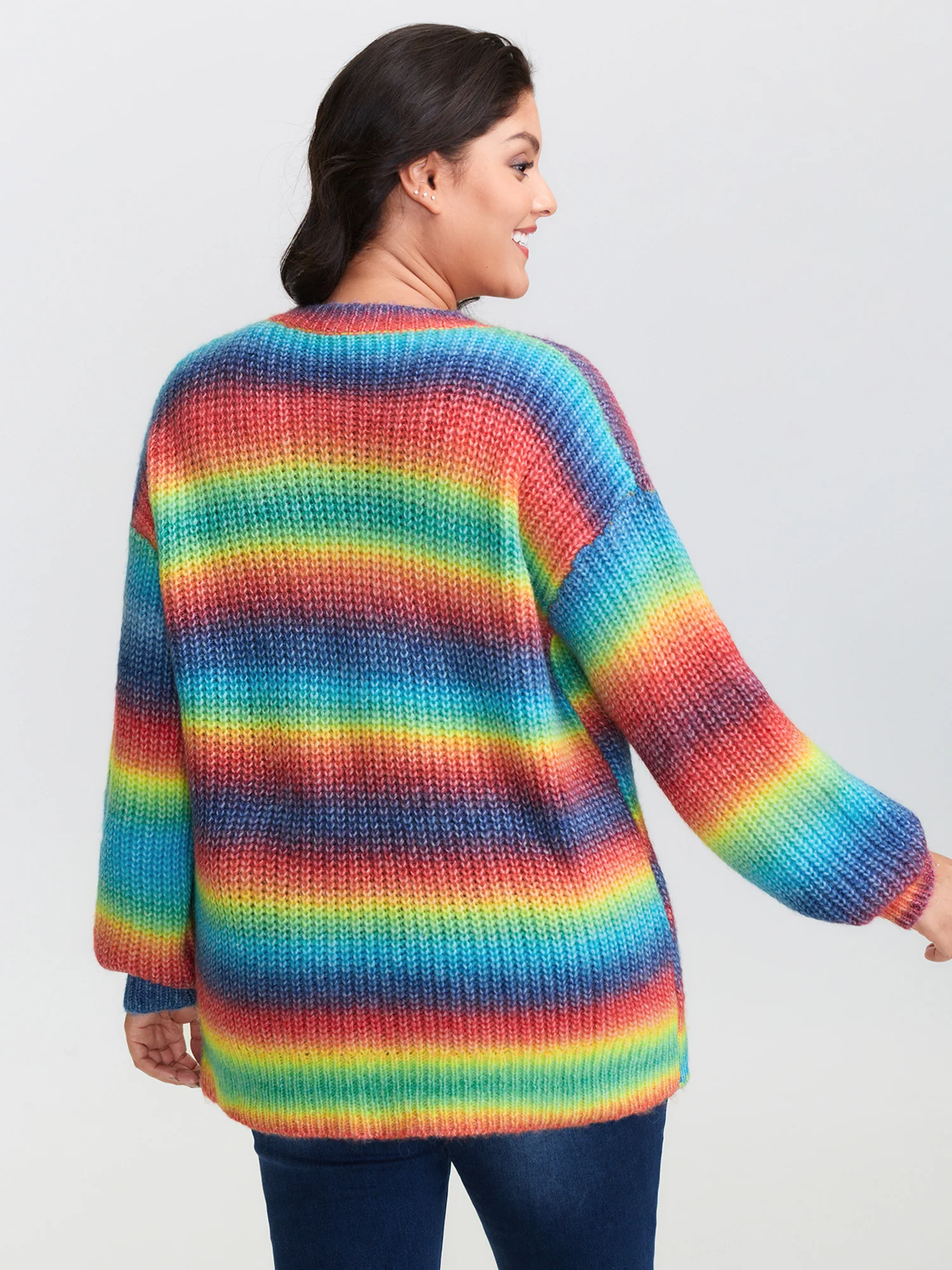Bright and Cozy Stripe Heather Pullover - Image 4