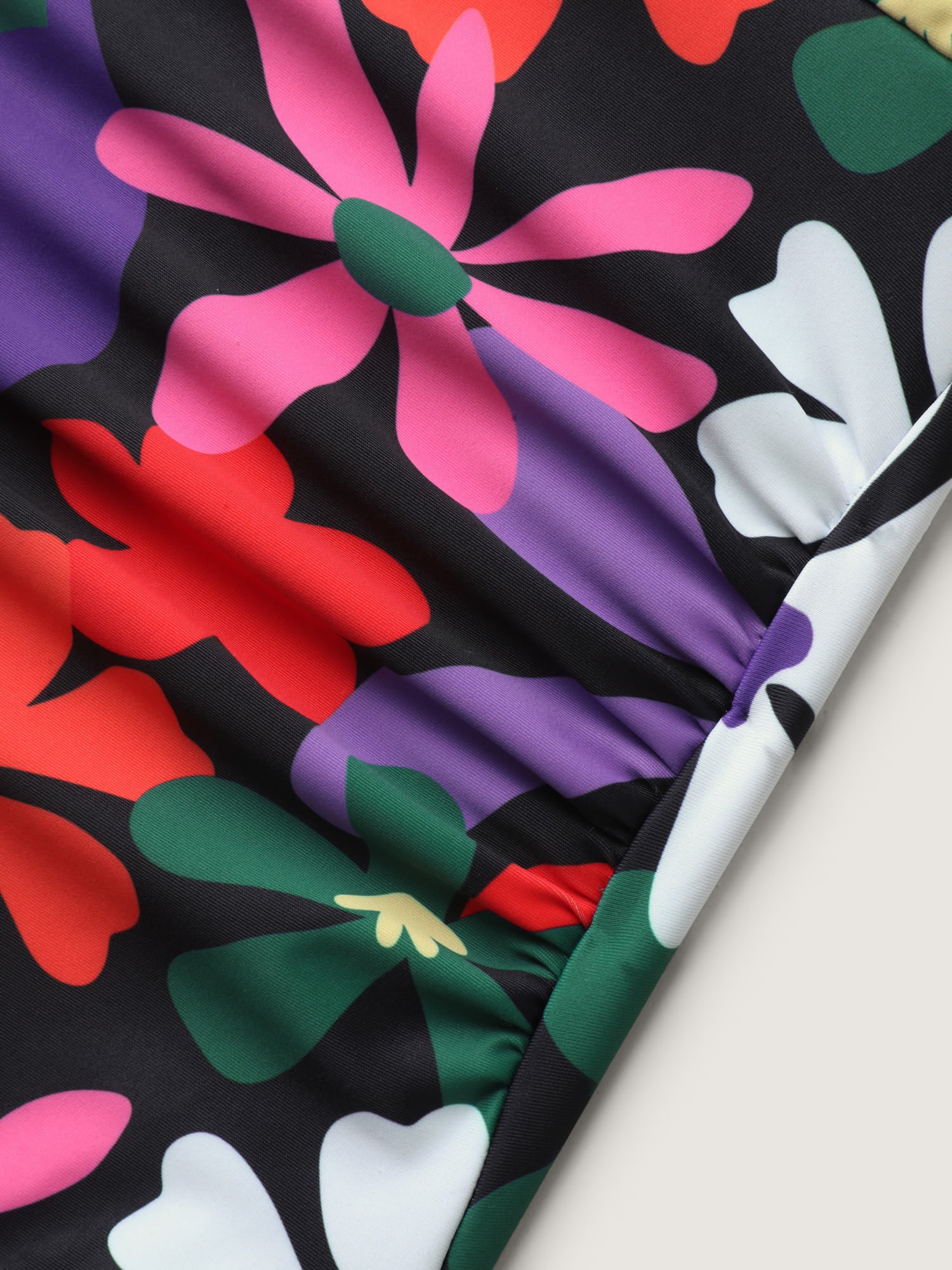 Bright Florals Pleated One-Piece Swimsuit - Image 6
