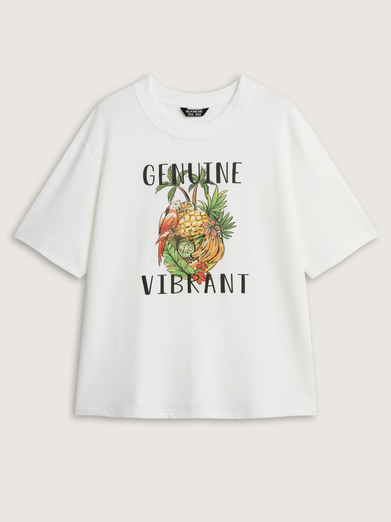 Bright Fruit Print Plain T-Shirt - Image 6