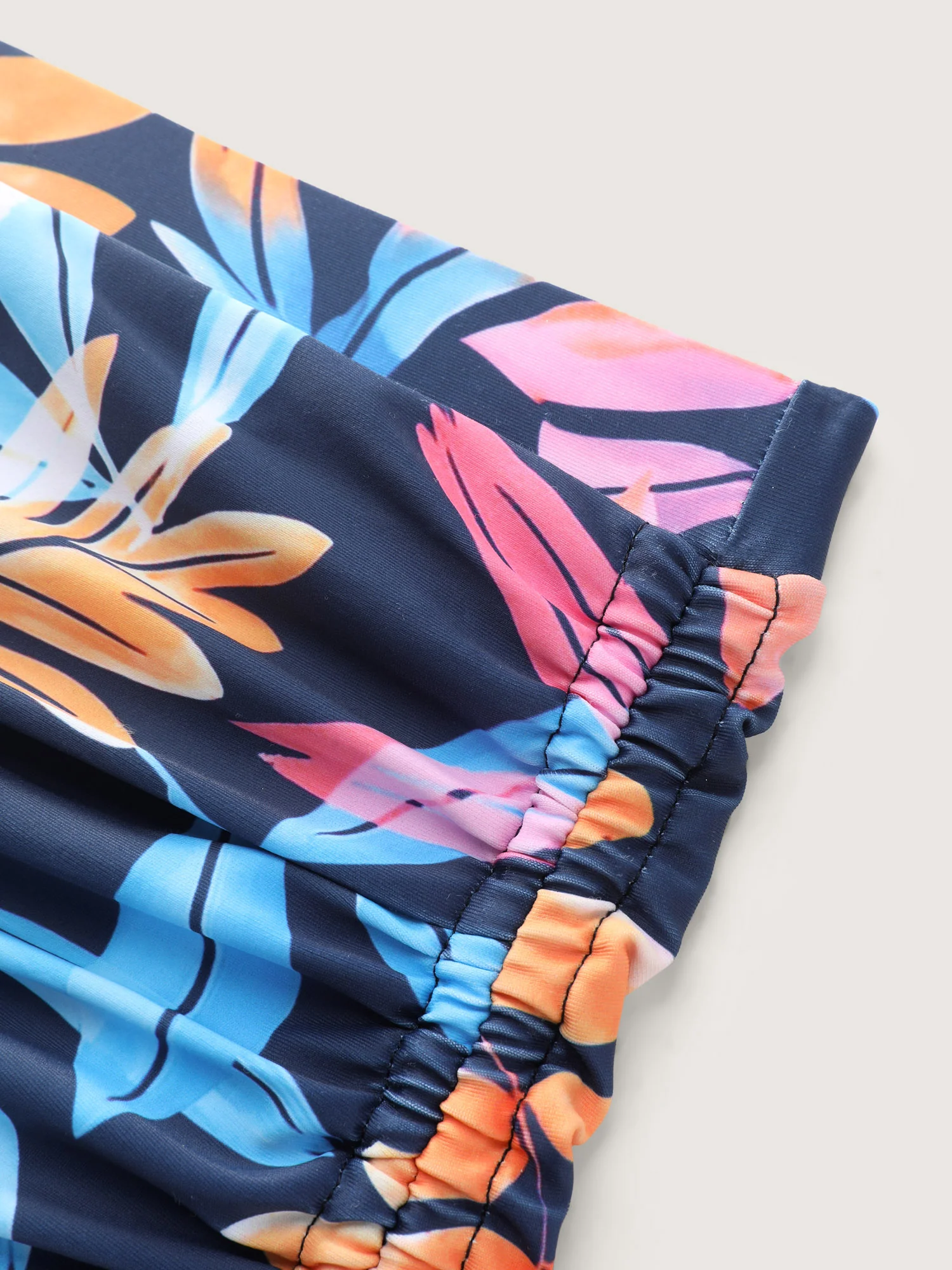 Bright Tropical Floral Print Adjustable Bikini Bottoms - Image 6