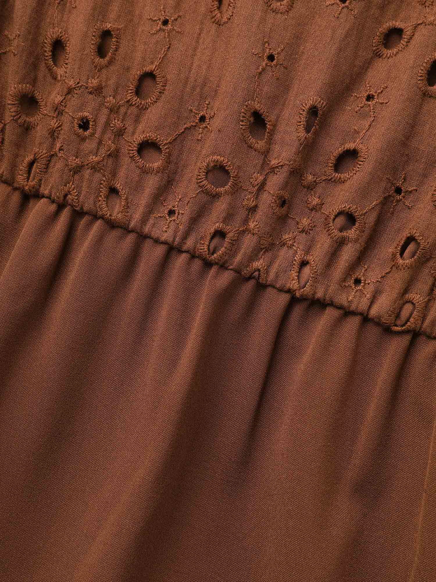 Broderie Anglaise Patchwork Tie Knot Dress - Image 6