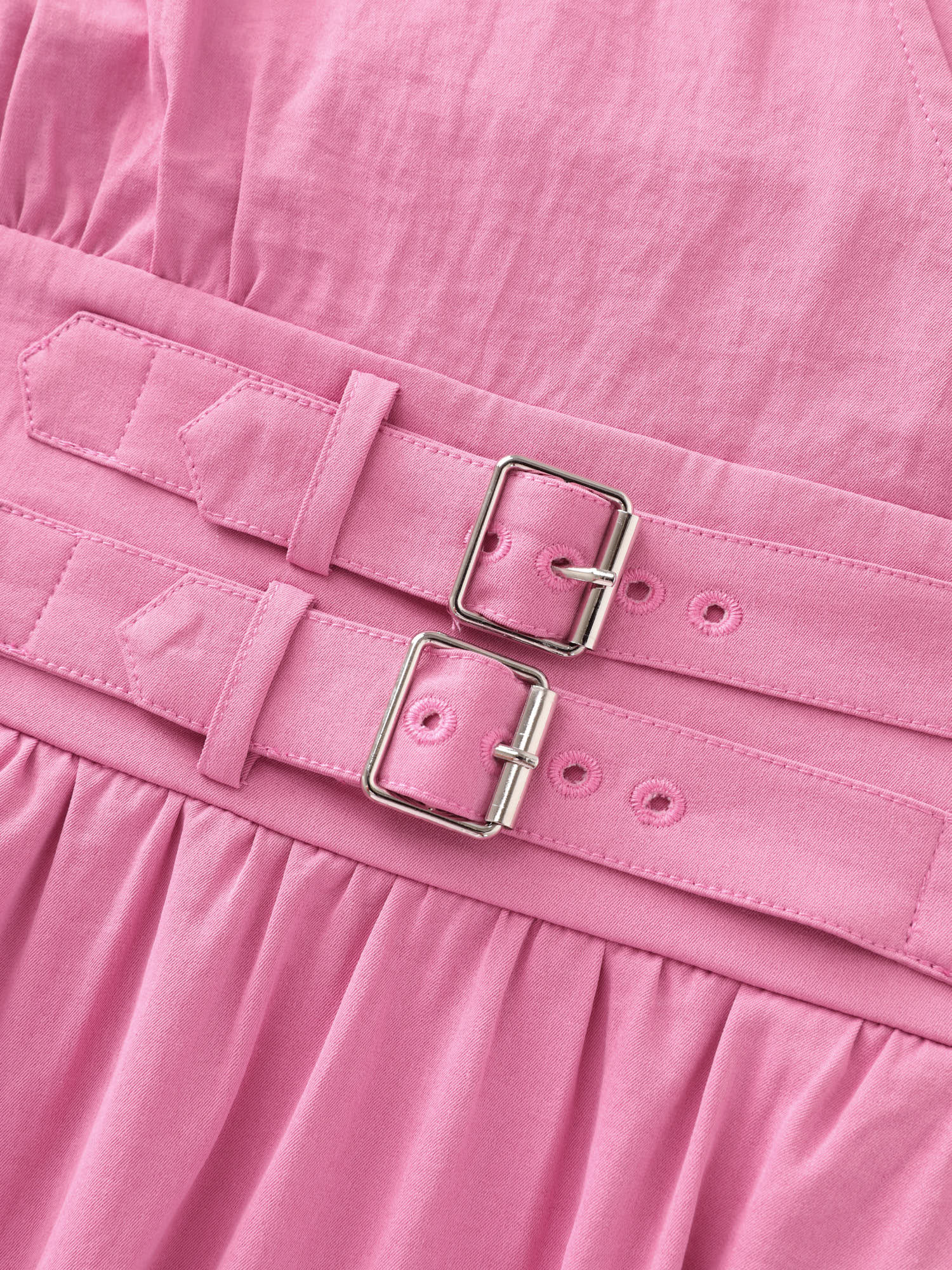 Buckle Detail Plain Midi Dress - Image 6