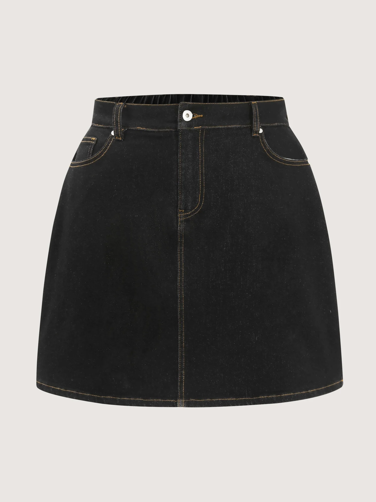 Built-In-Shorts Stretchy Denim Skort - Image 9