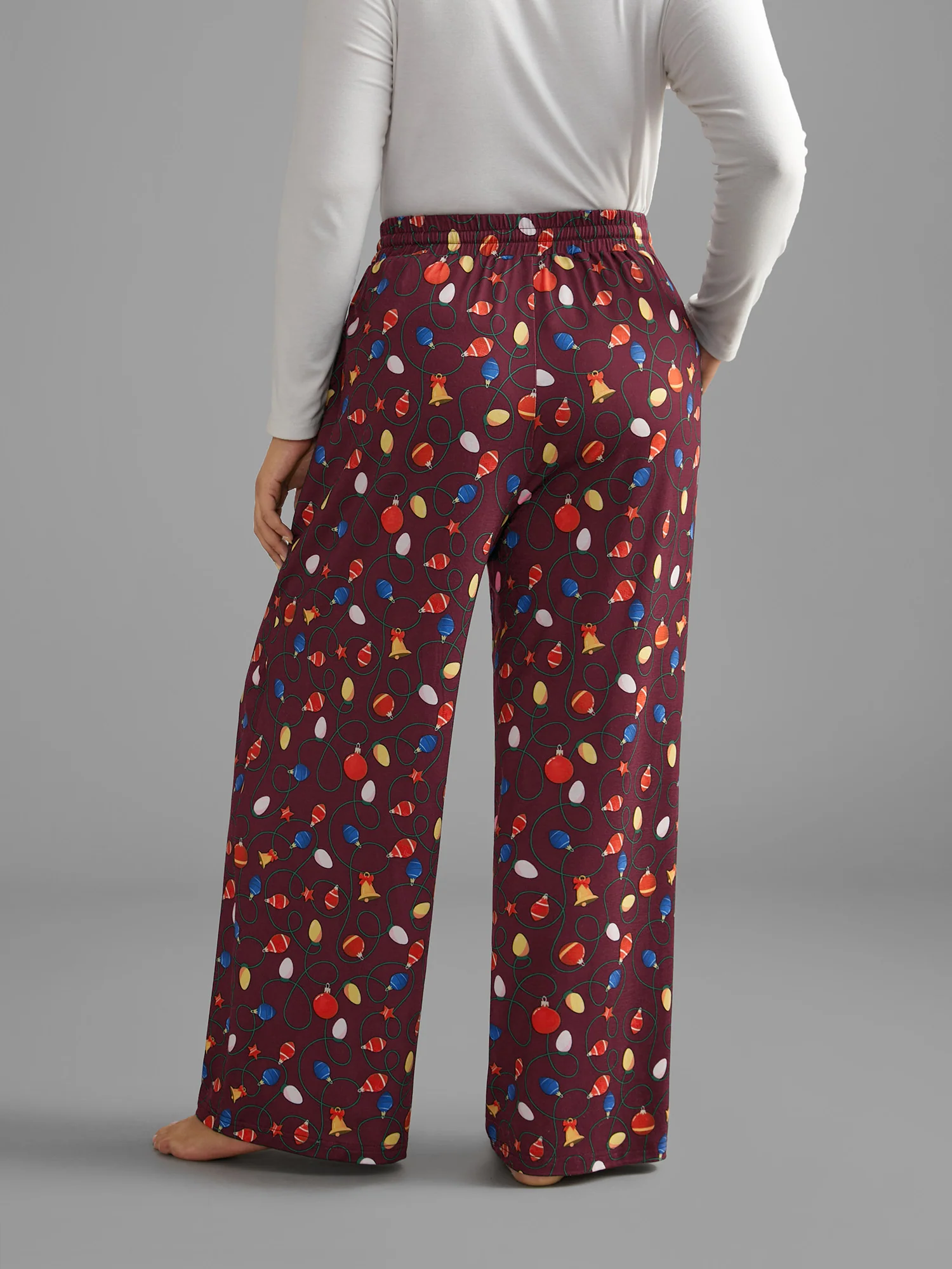 Bulb Print Drawstring Lounge Bottoms - Image 11