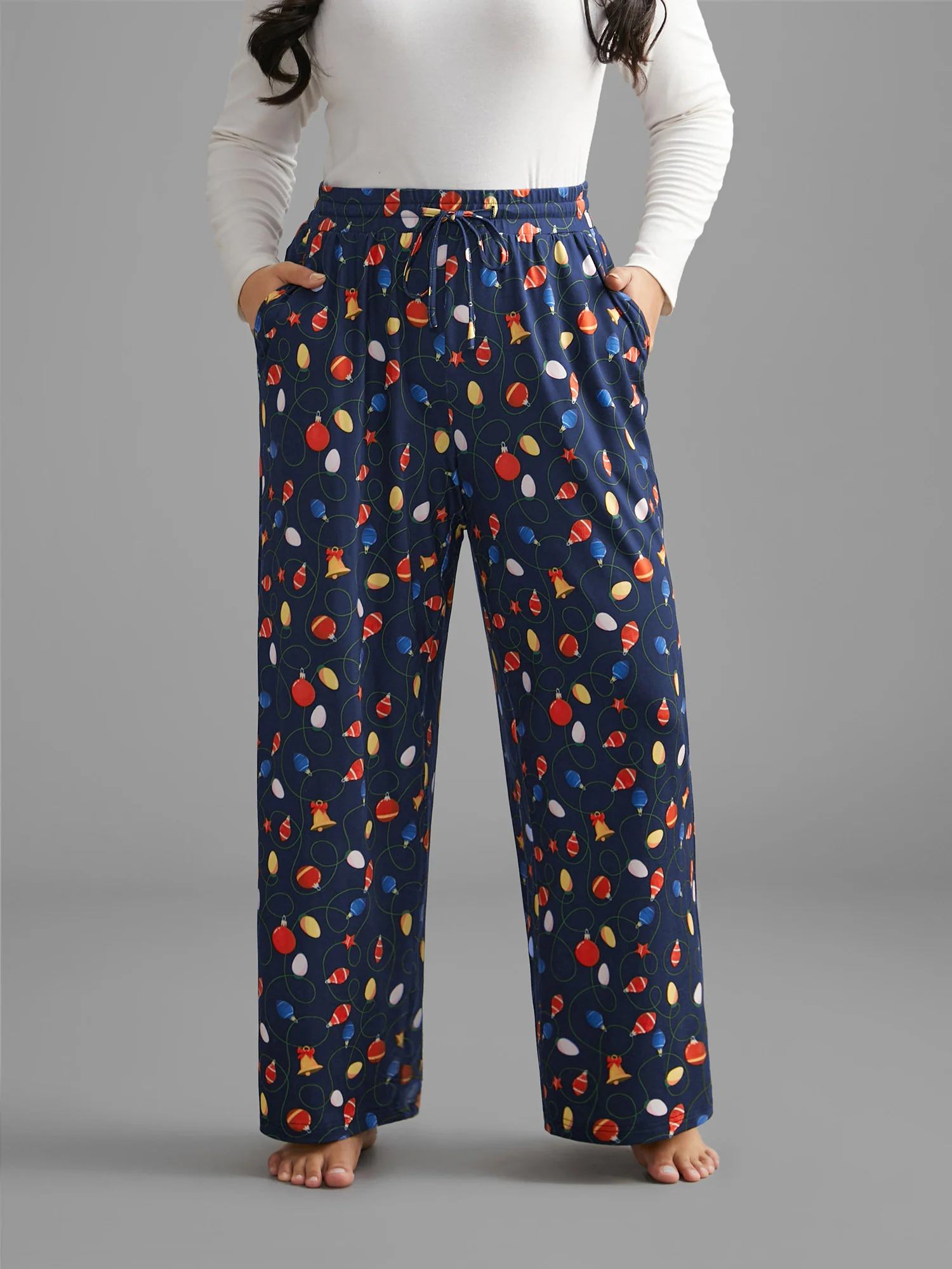 Bulb Print Drawstring Lounge Bottoms - Image 16
