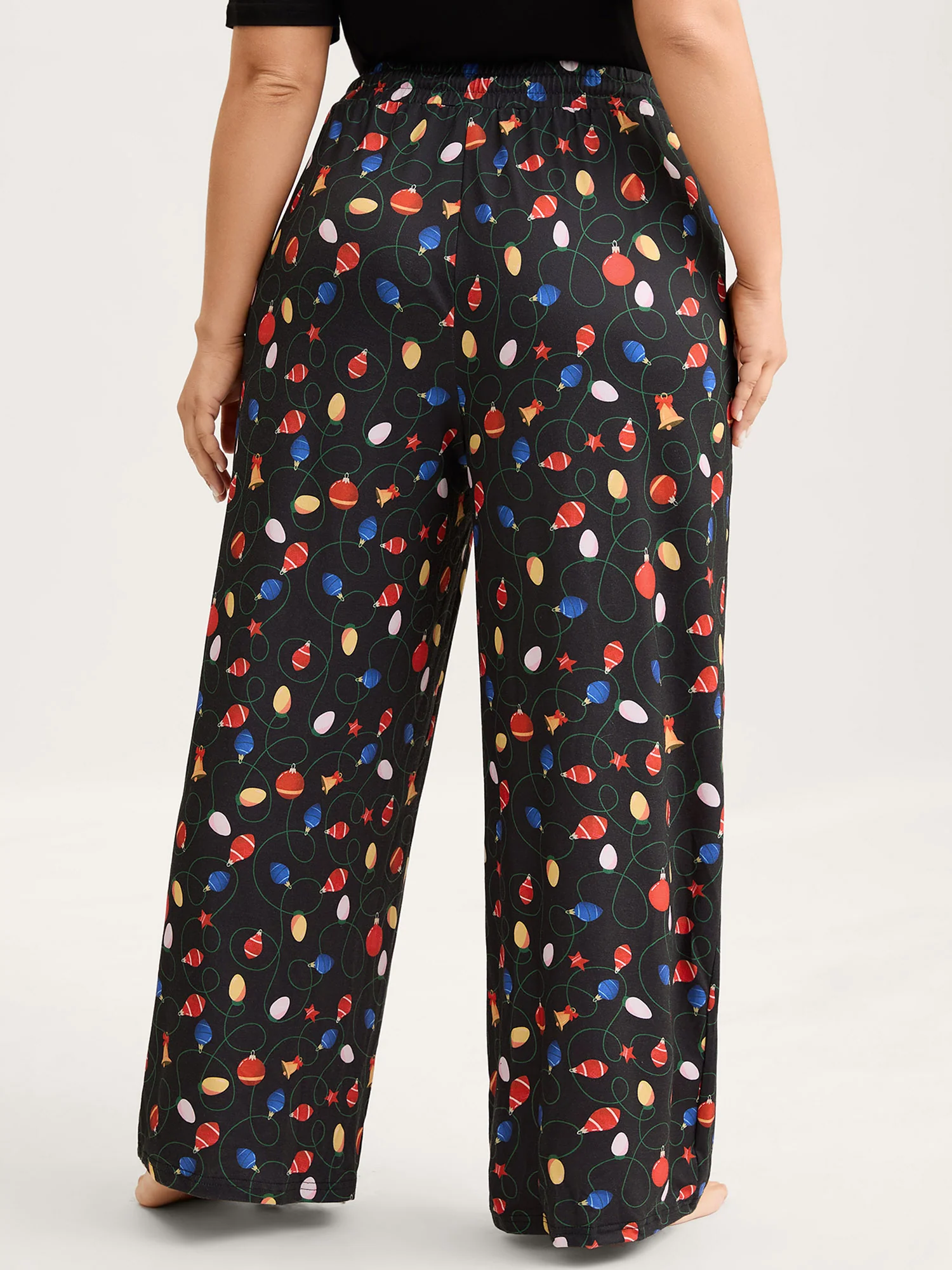 Bulb Print Drawstring Lounge Bottoms - Image 5