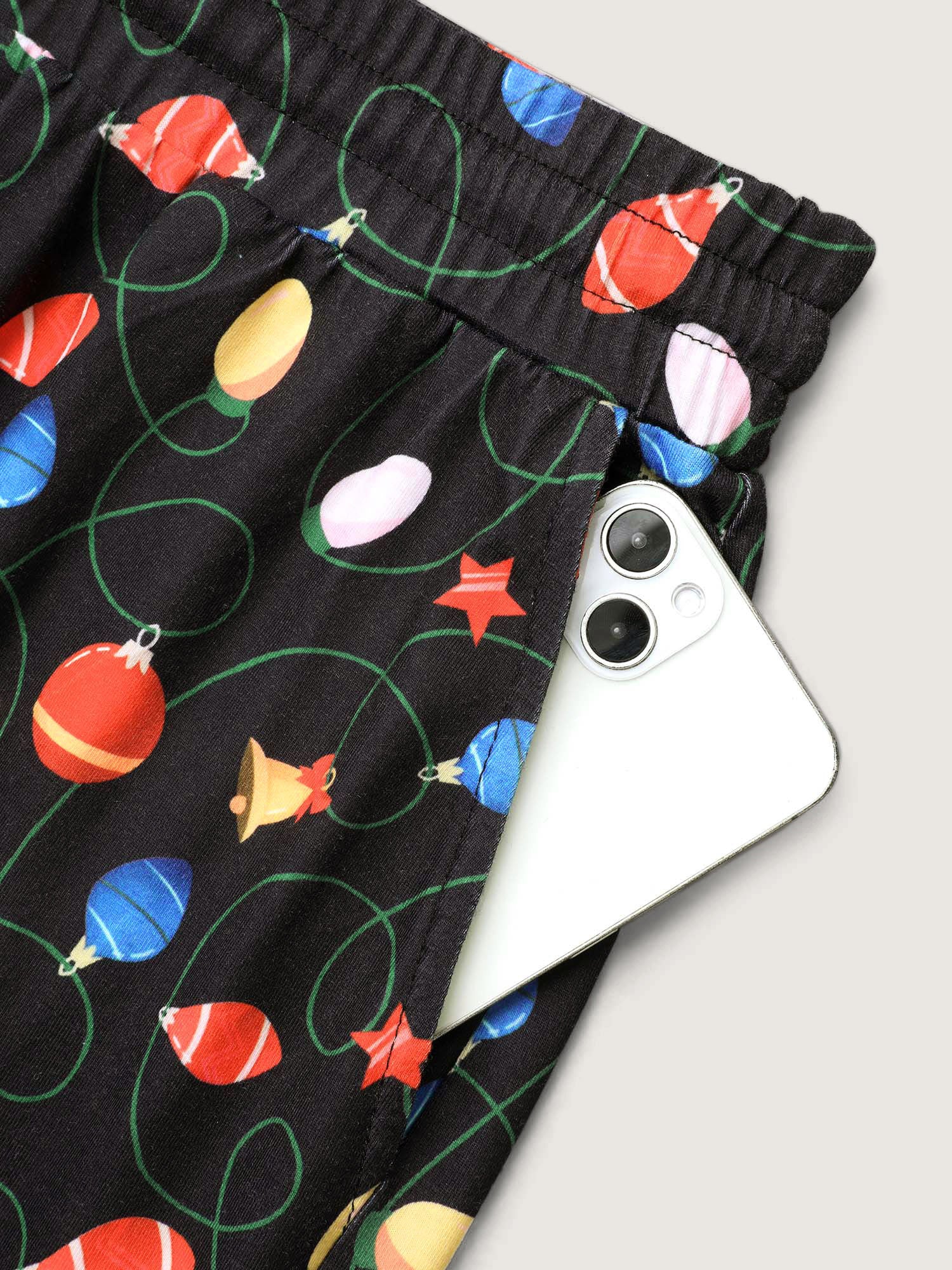 Bulb Print Drawstring Lounge Bottoms - Image 7