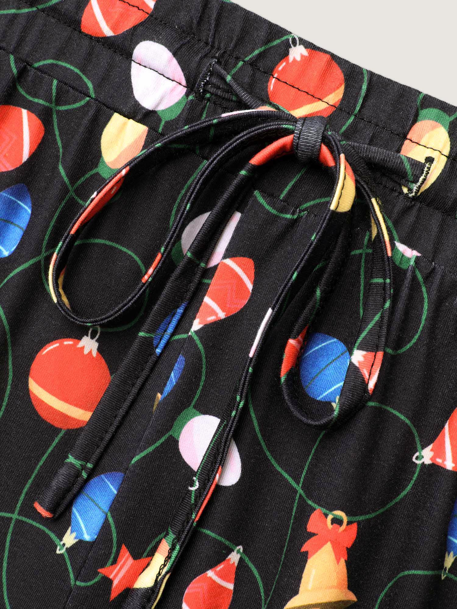 Bulb Print Drawstring Lounge Bottoms - Image 8