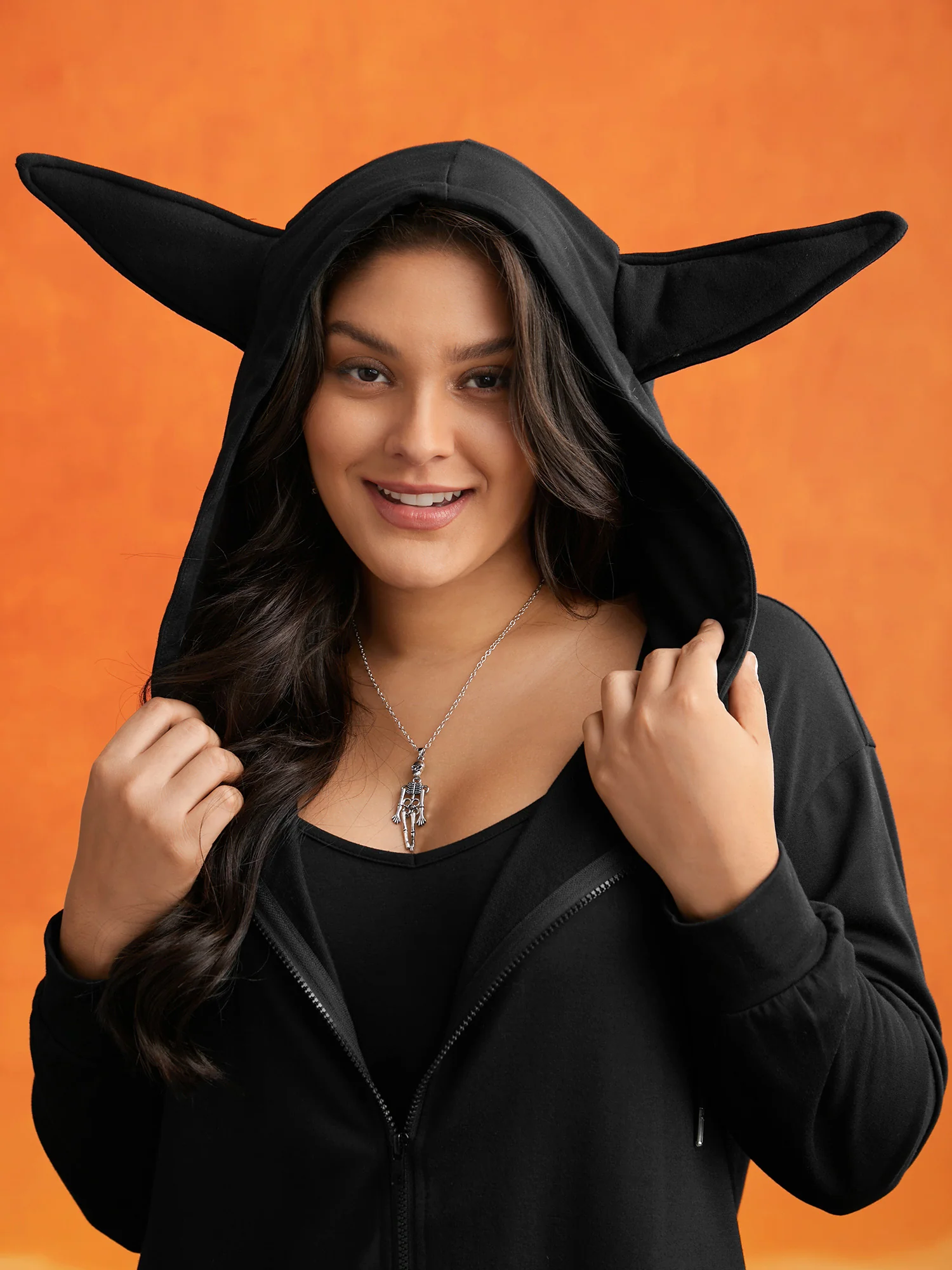 Bull Horns Demon Hooded Sweatshirt - Image 2