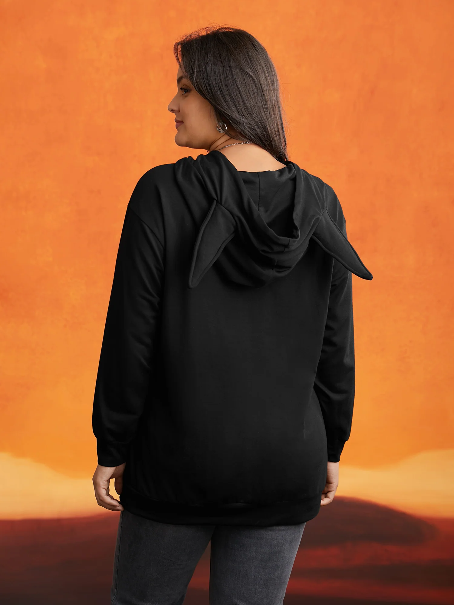 Bull Horns Demon Hooded Sweatshirt - Image 3