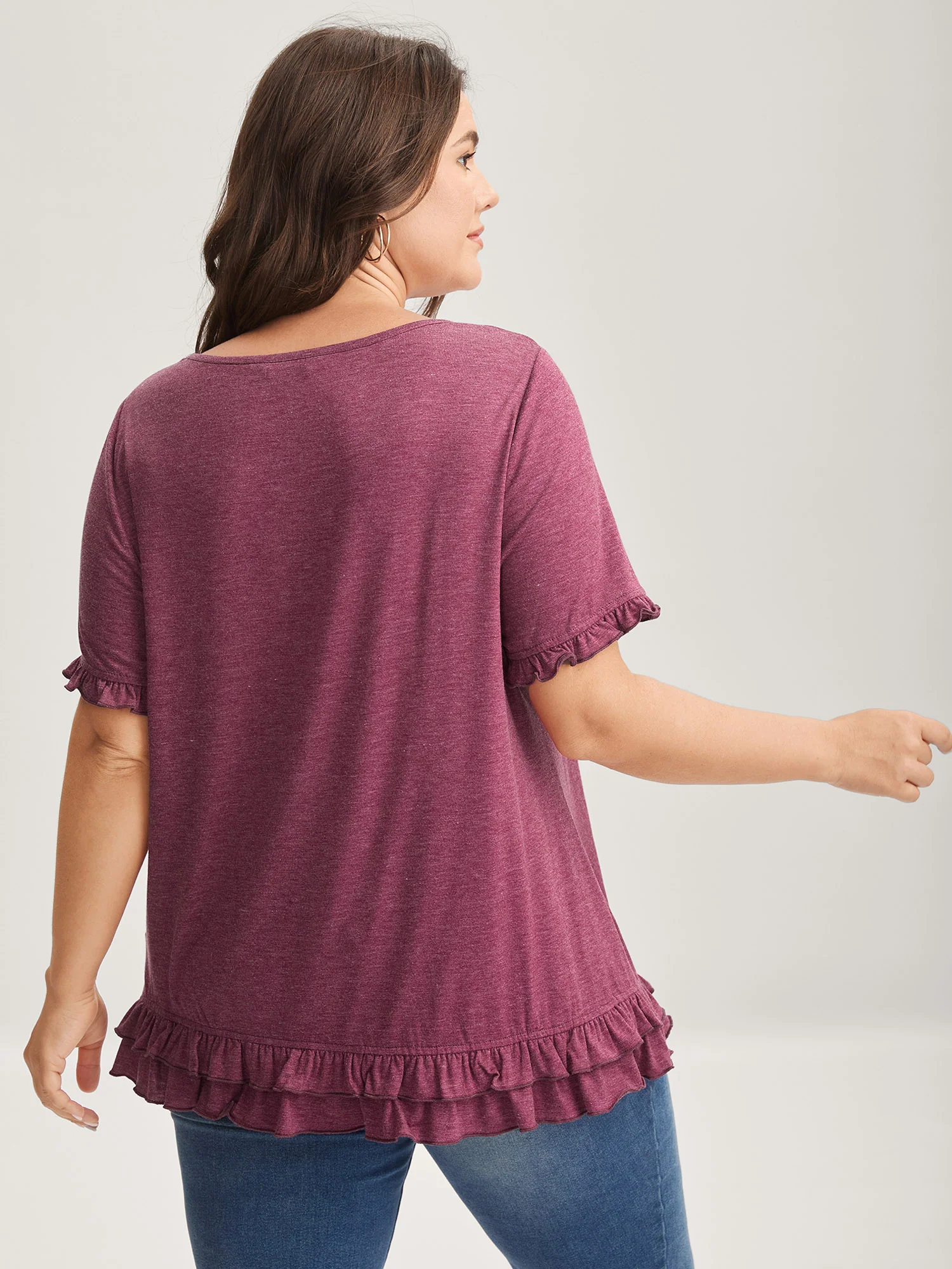 Bust-Comfort Ruffled A-Line Top - Image 4