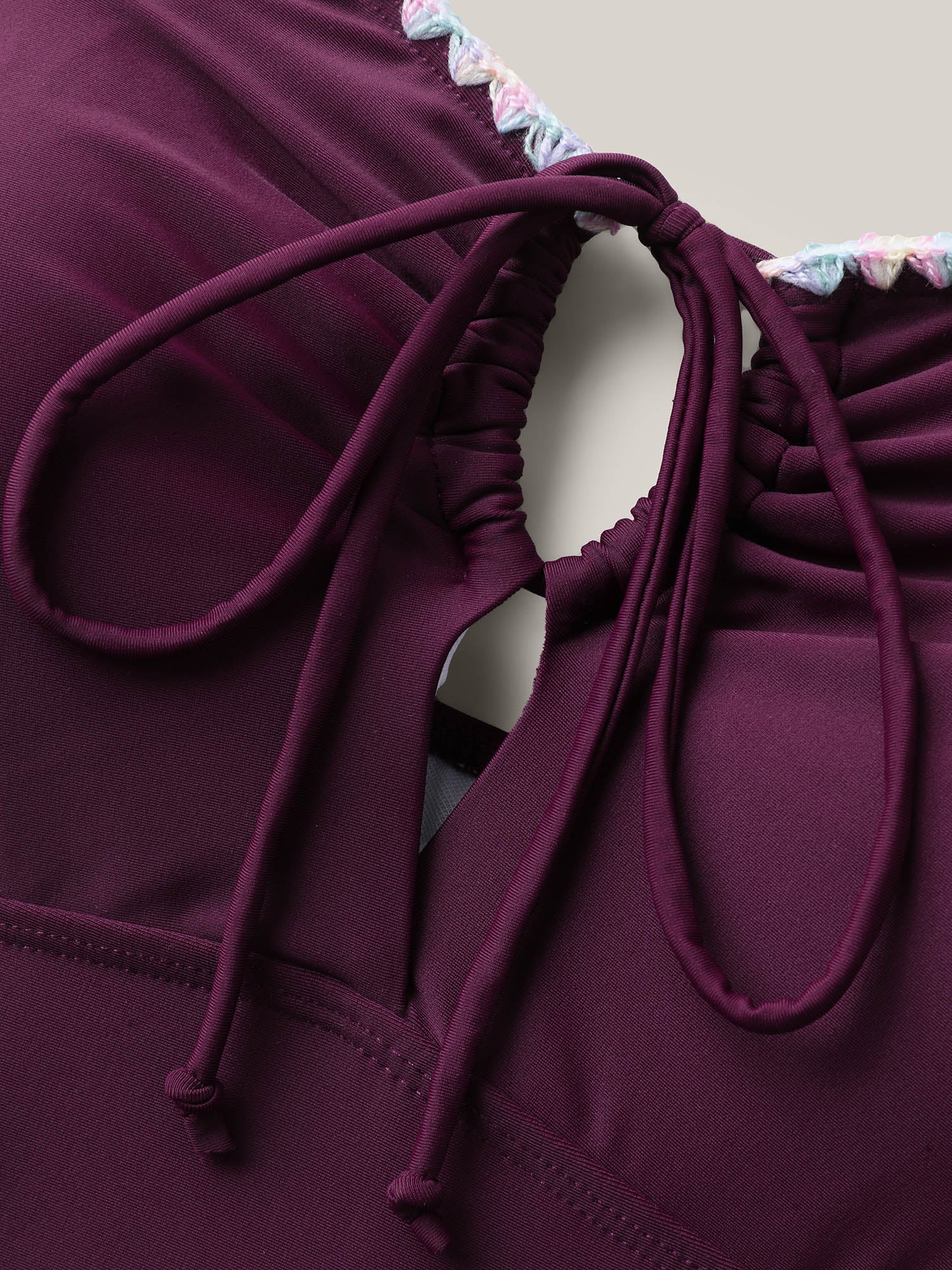 Bust Drawstring Keyhole One-Piece Swimsuit - Image 5