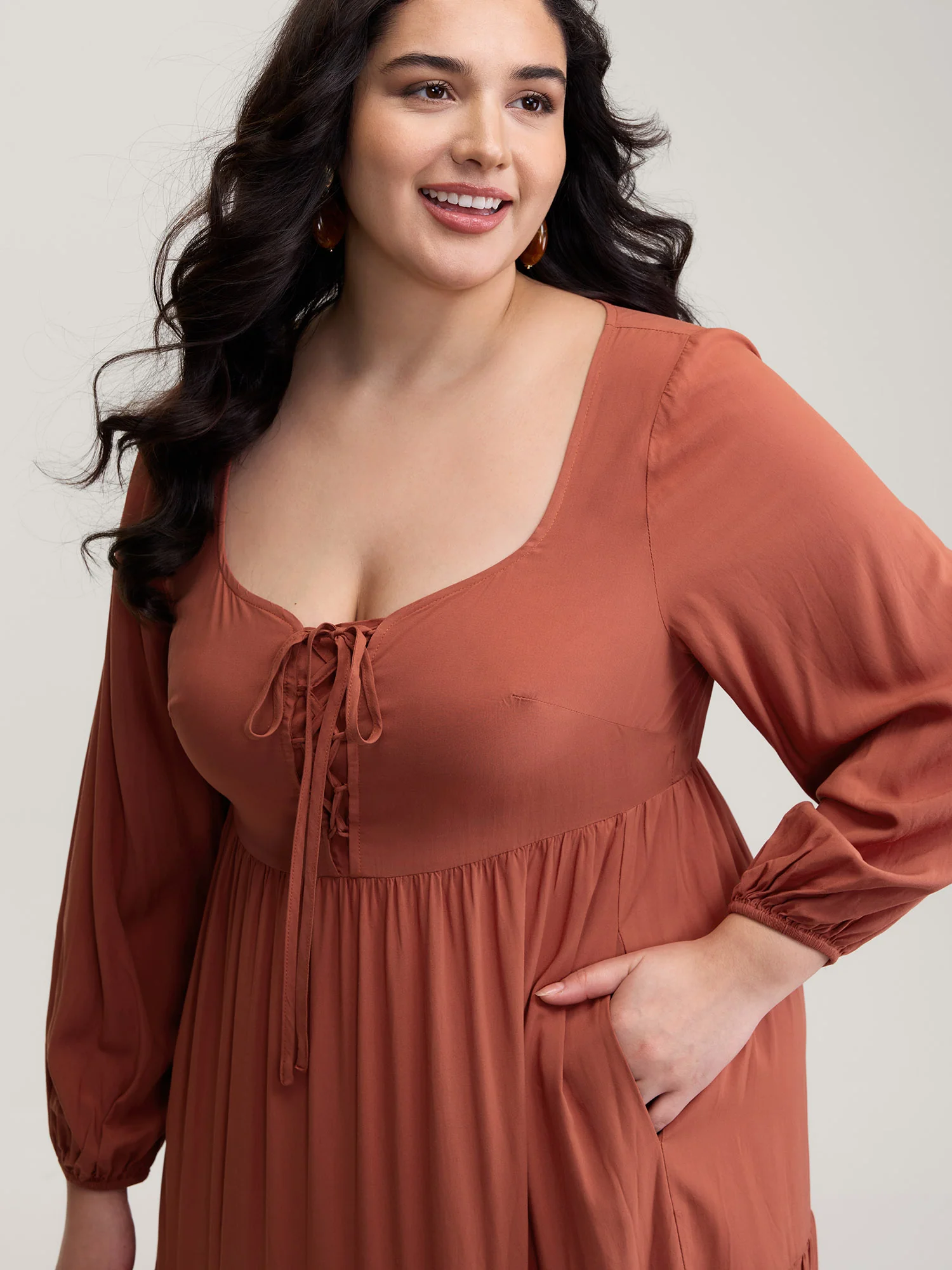 Bust-Ease Adjustable Tiered Maxi Dress - Image 2