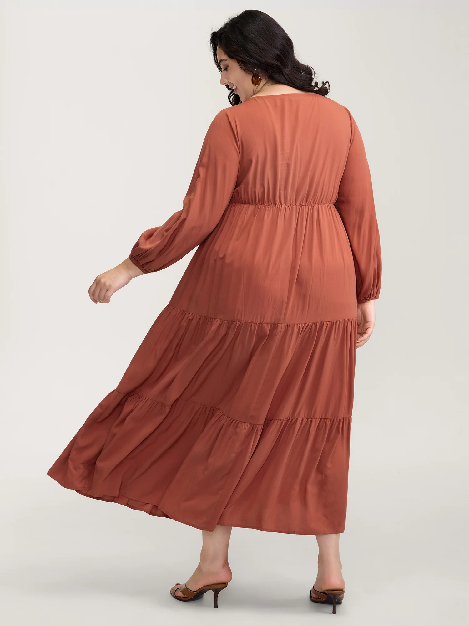 Bust-Ease Adjustable Tiered Maxi Dress - Image 4