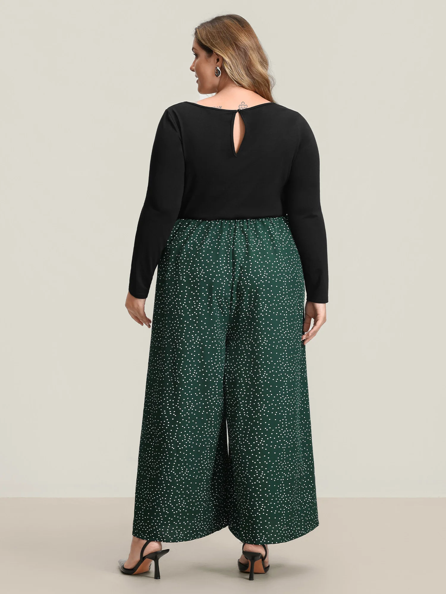 Bust-Ease Neck-Tie Floral Pockets Jumpsuit - Image 4