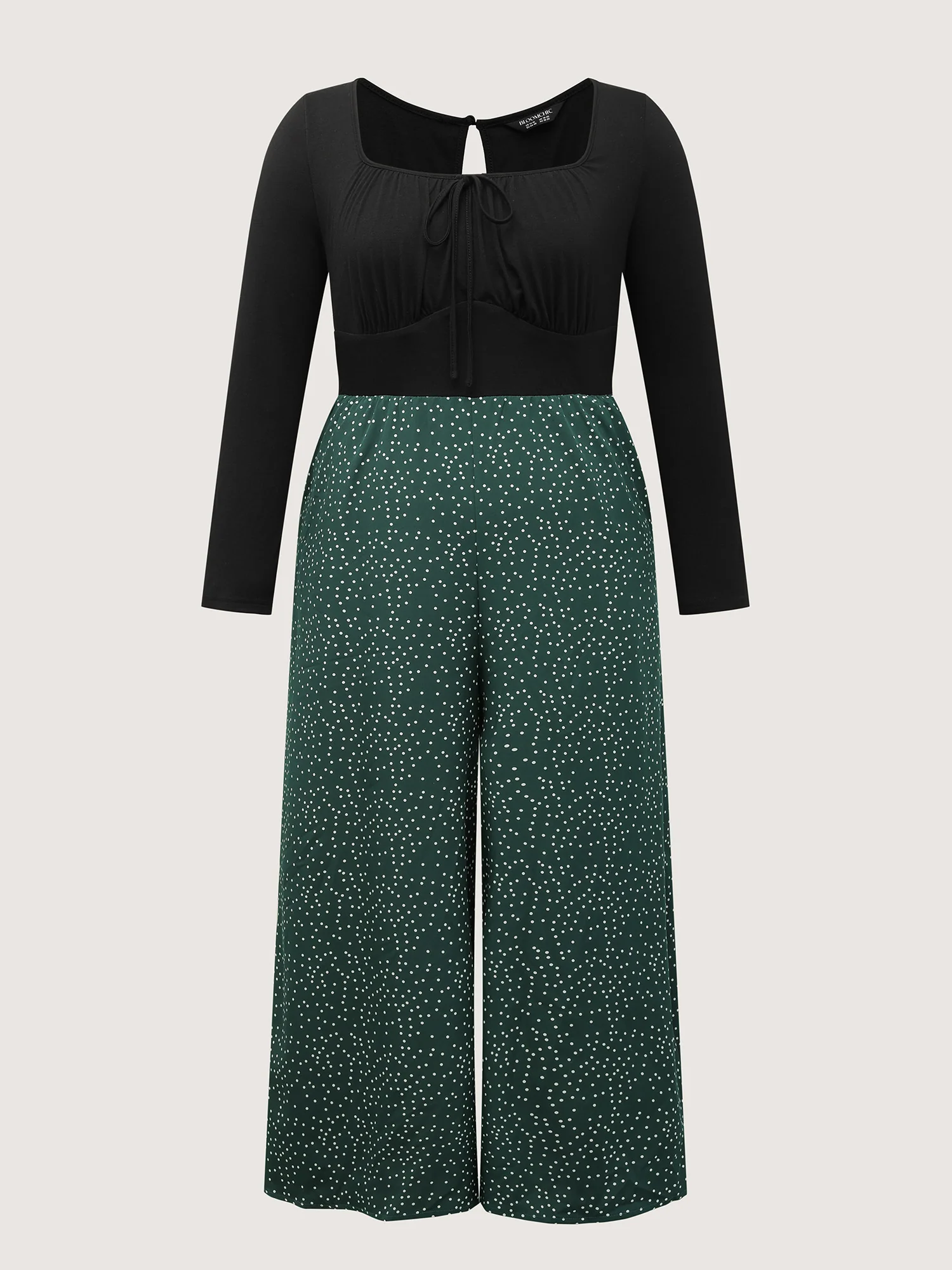 Bust-Ease Neck-Tie Floral Pockets Jumpsuit - Image 7