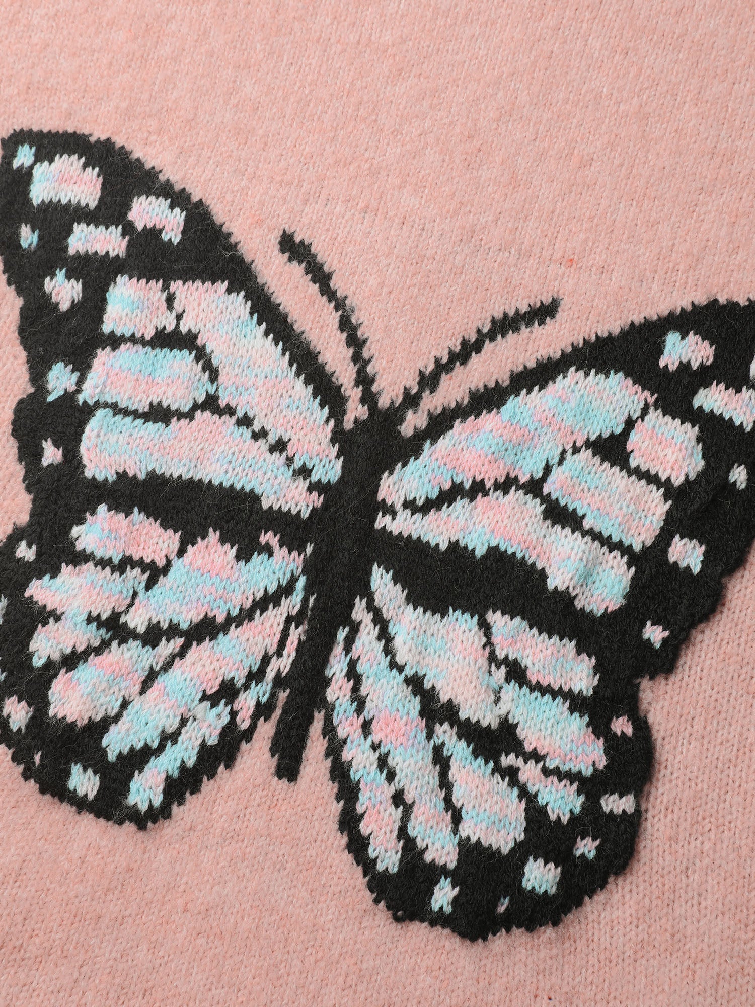 Butterfly Pattern Jacquard Pullover - Image 5