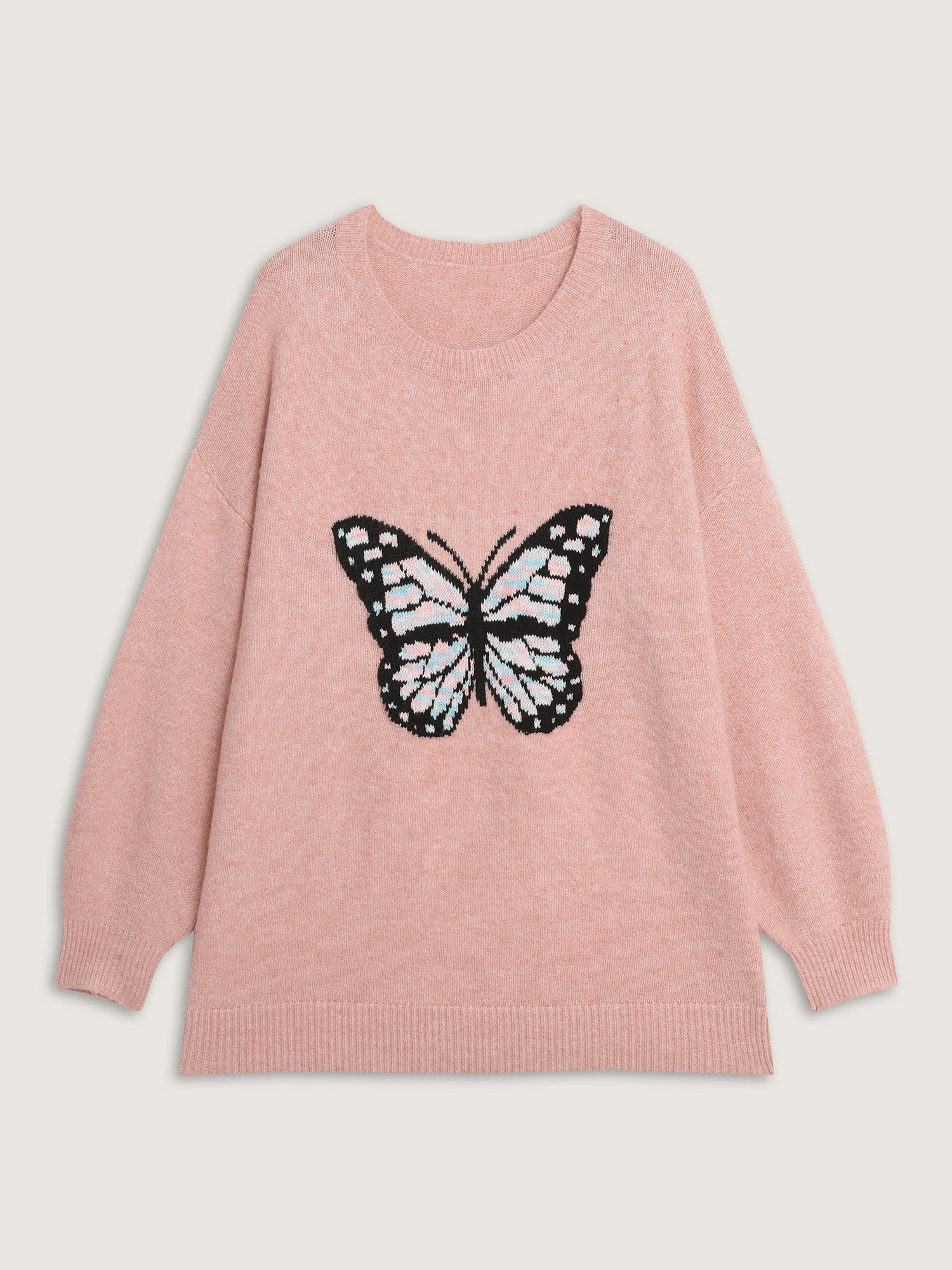 Butterfly Pattern Jacquard Pullover - Image 7