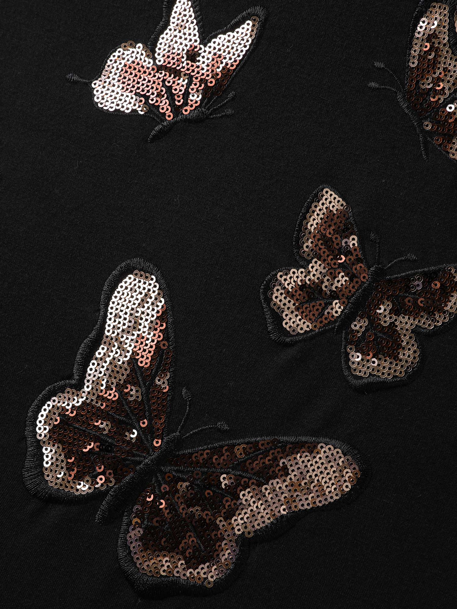 Butterfly Sequin Embroidery Relaxed-Fit Sweatshirt - Image 5